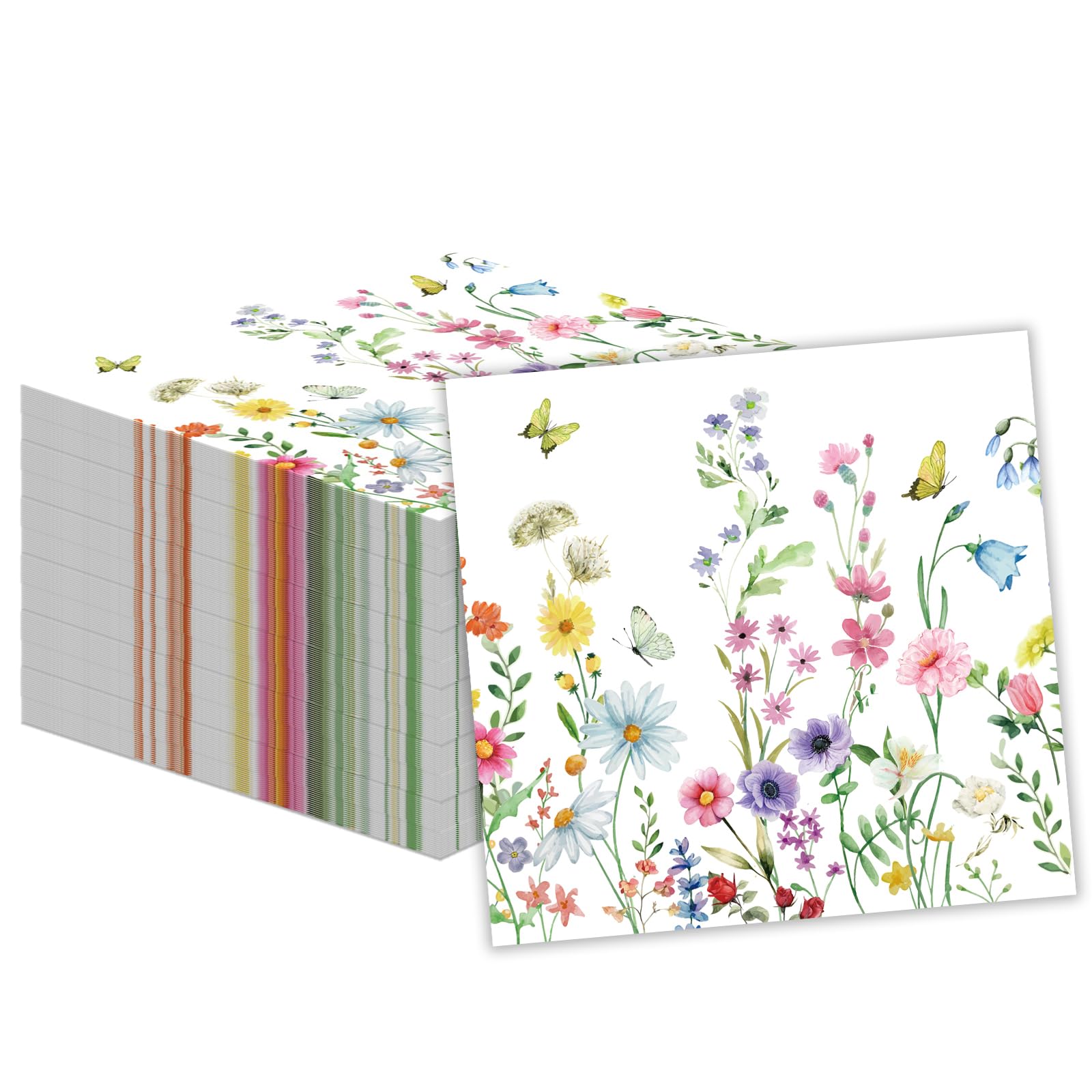 50-Pack Colorful Dot Birthday Napkins, 13 x 13 Inches