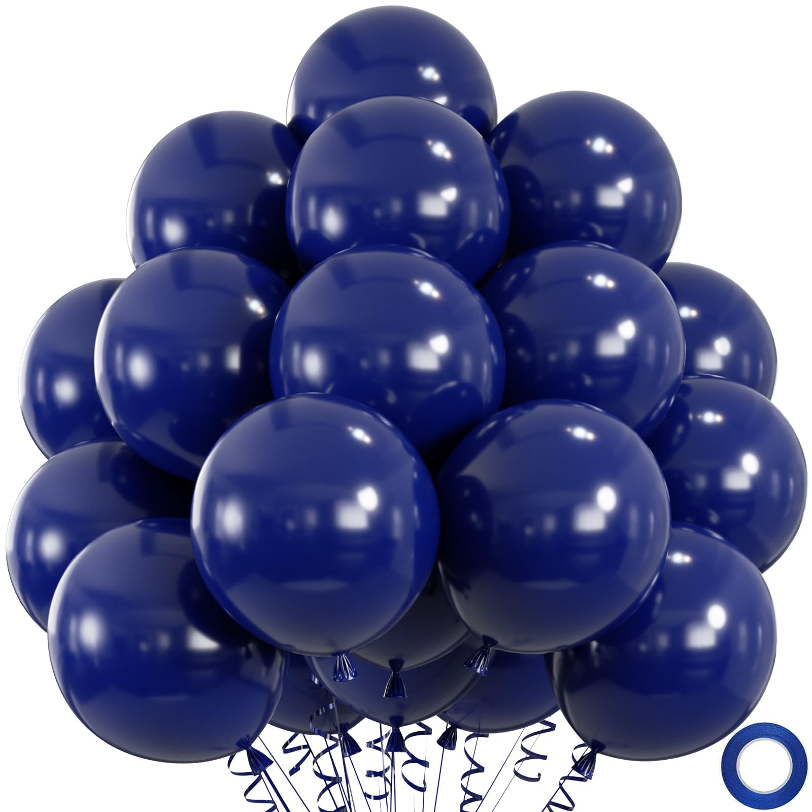 50-Pack 12-Inch Black Latex Balloons for Parties