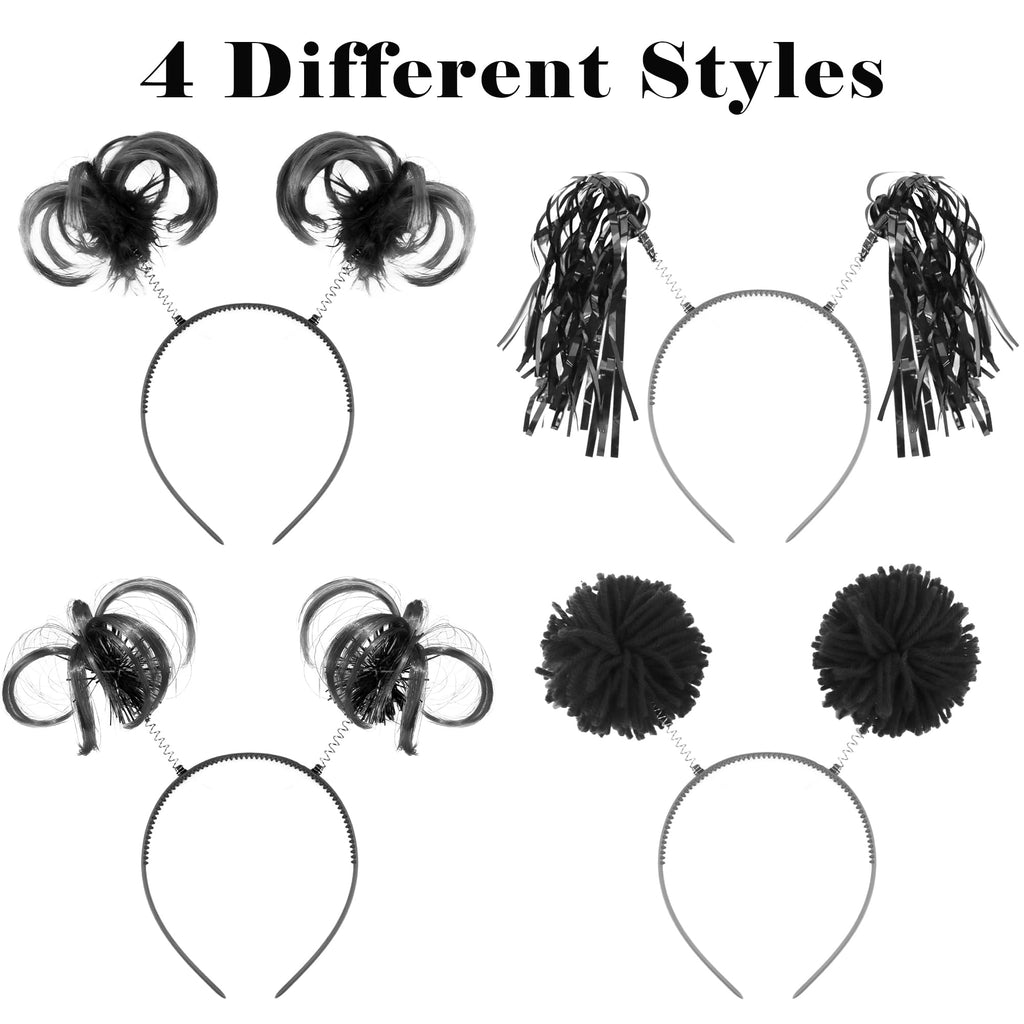 8-Piece Pom Pom Tinsel Headband Party Accessory Set