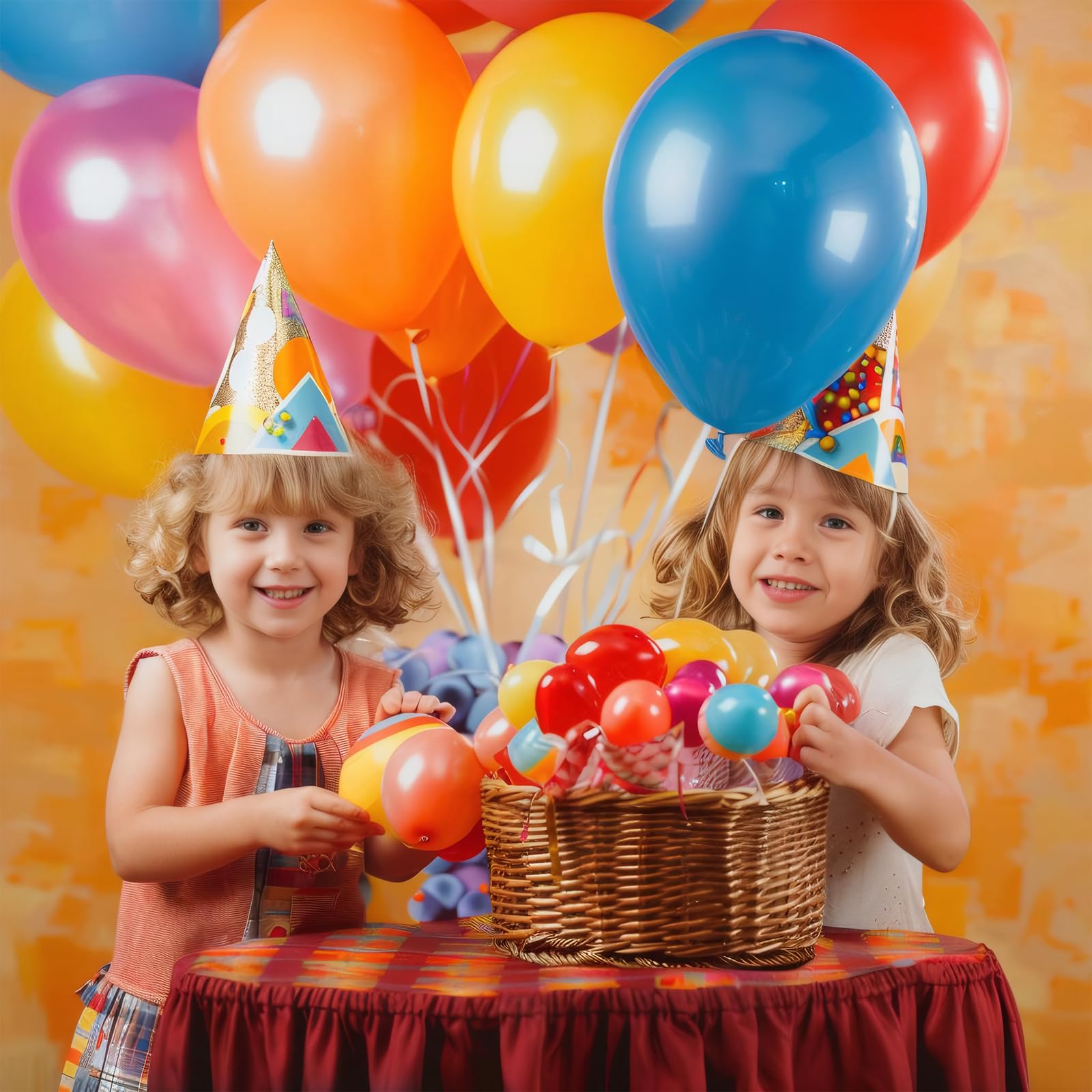 100-Pack 12-Inch Assorted Color Latex Balloons for Parties