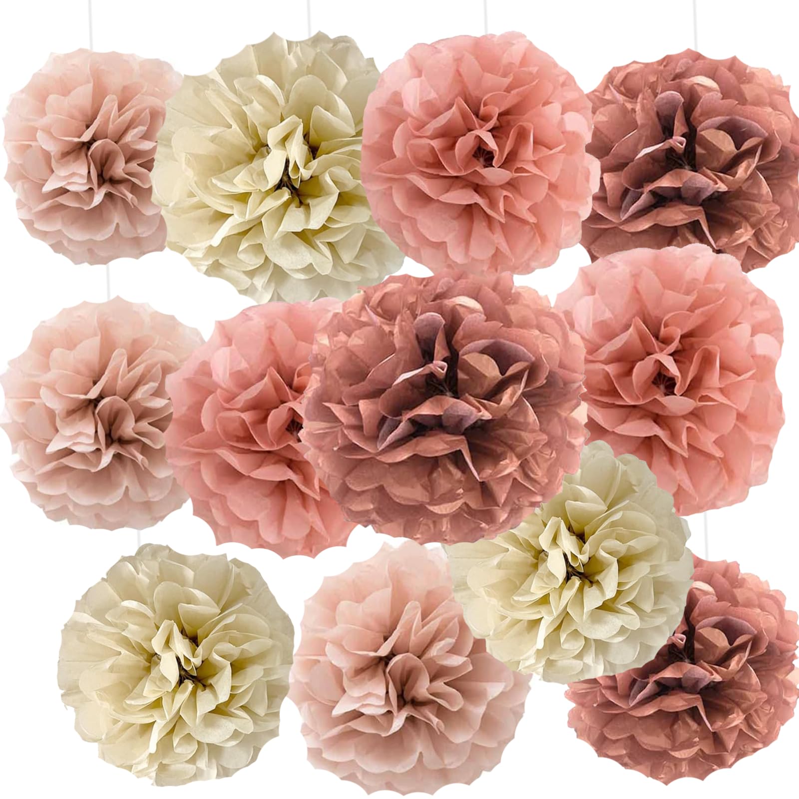 Hanging Tissue Paper Pom Pom Decorations for Parties