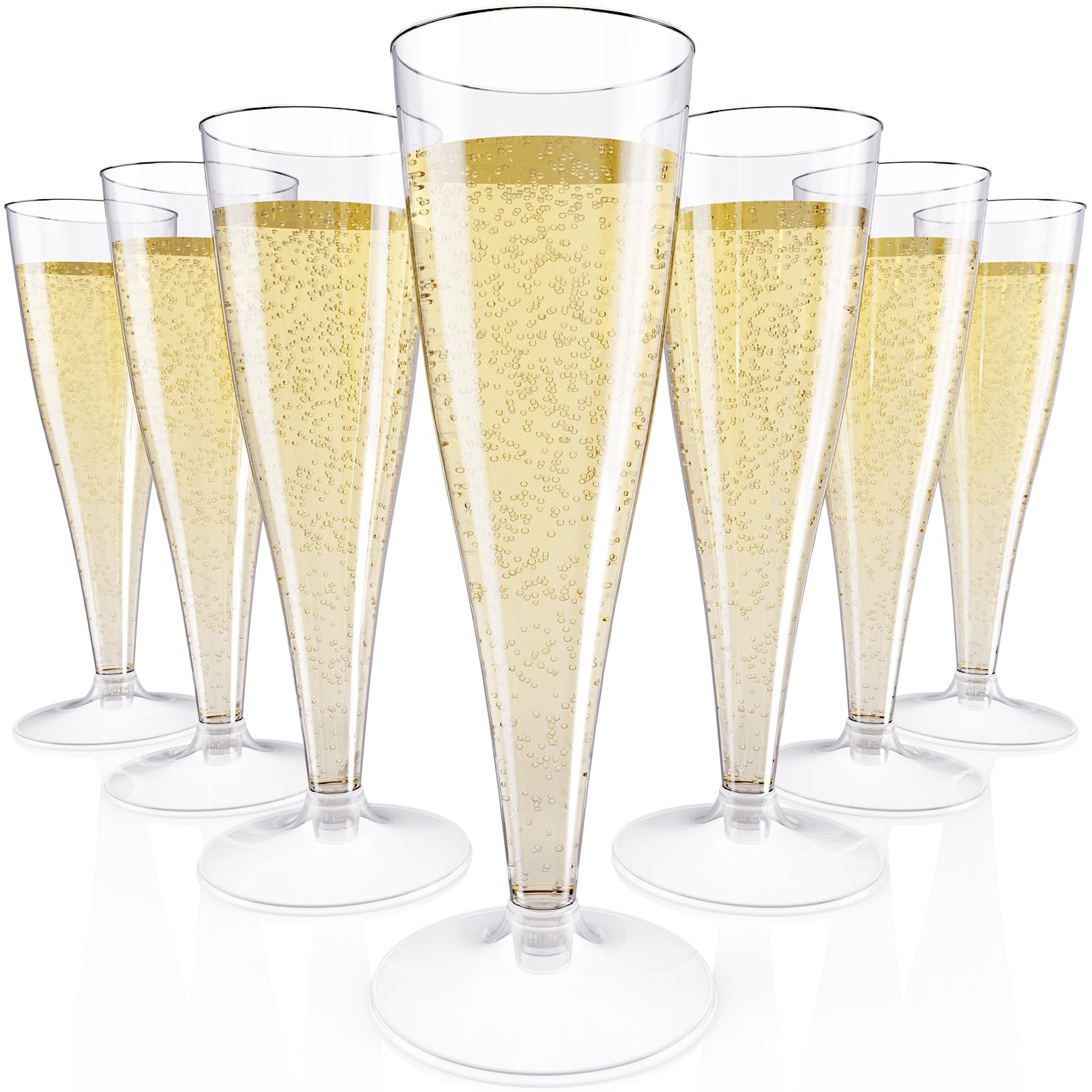 100-Pack 4.5 oz Clear Disposable Champagne Flutes