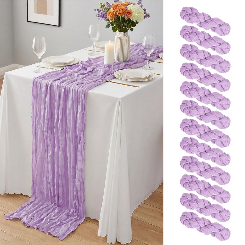 20 x 120-Inch Semi-Sheer Gauze Table Runner