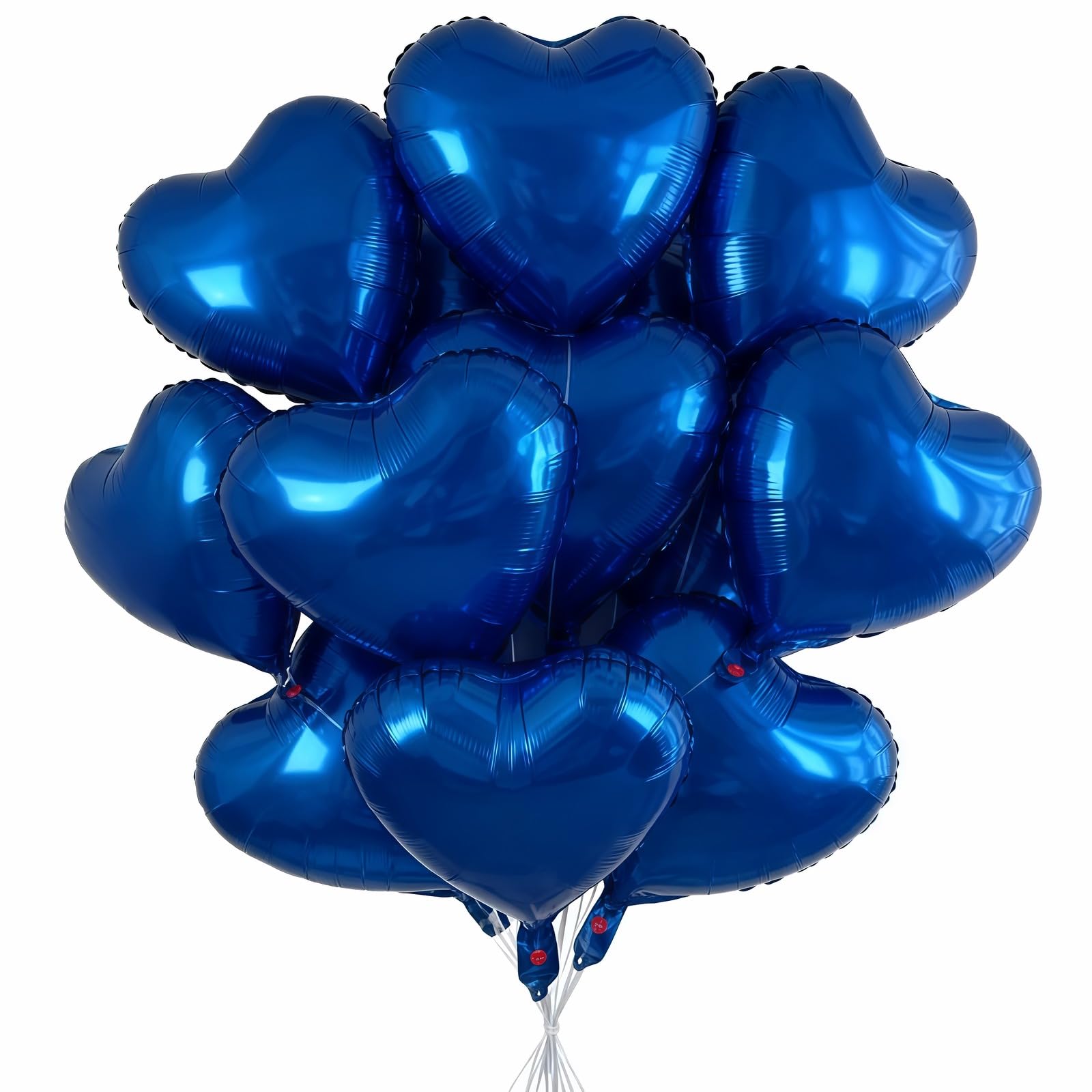 12-Piece 18-Inch Heart Foil Balloon Party Set