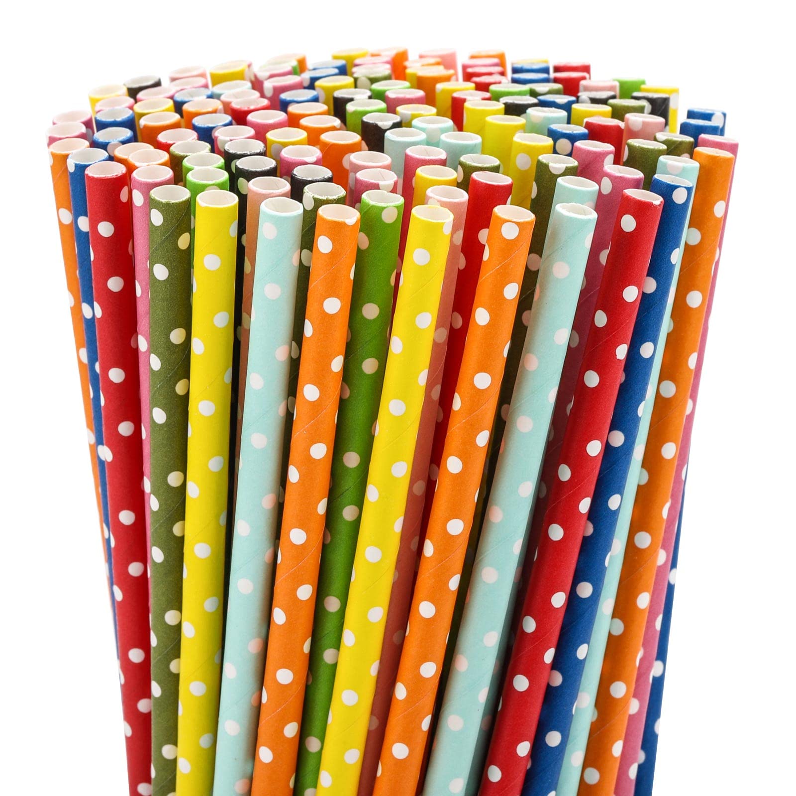 Tropical Flamingo Fruit Paper Straws for Parties