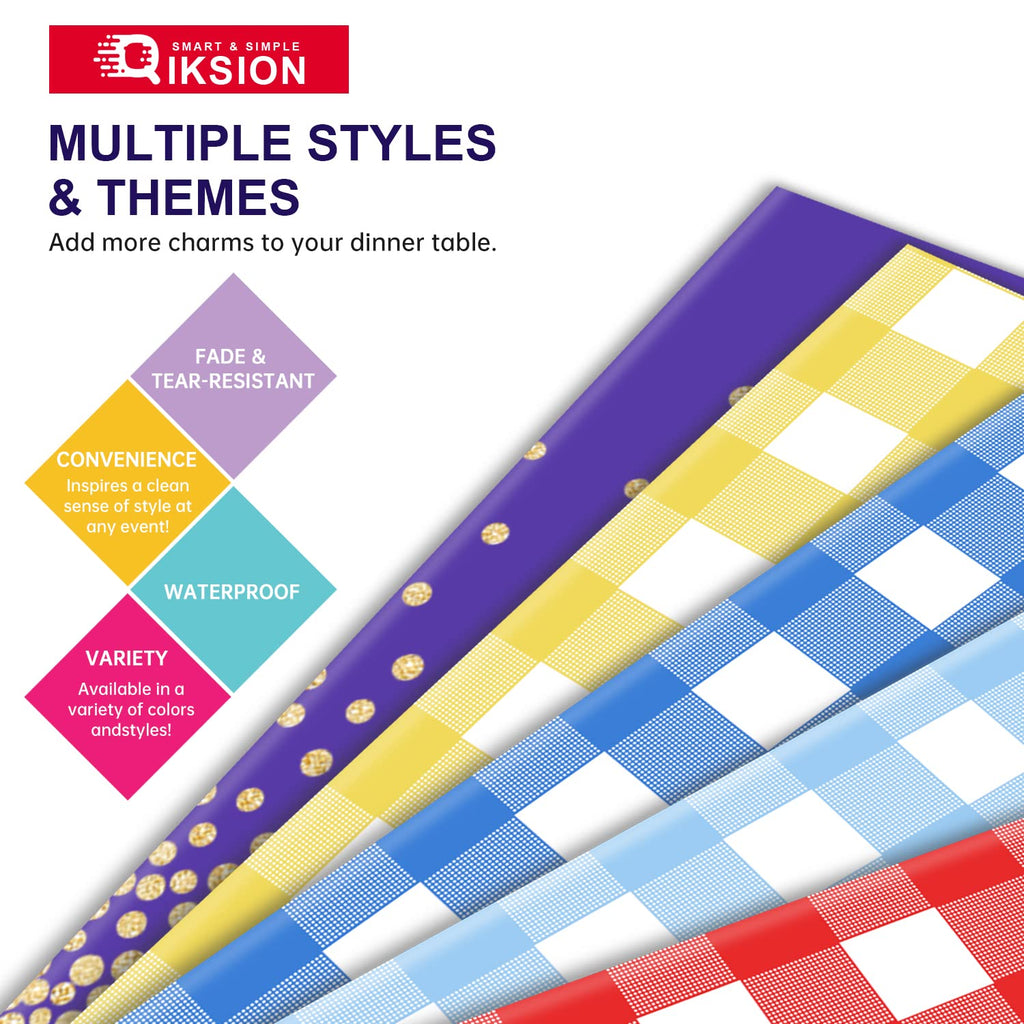 Disposable Plastic Tablecloth for Parties & Events