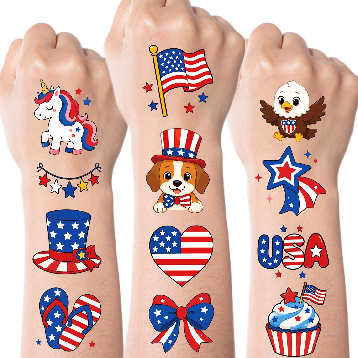 102-Style Tropical Luau Temporary Tattoo Party Pack