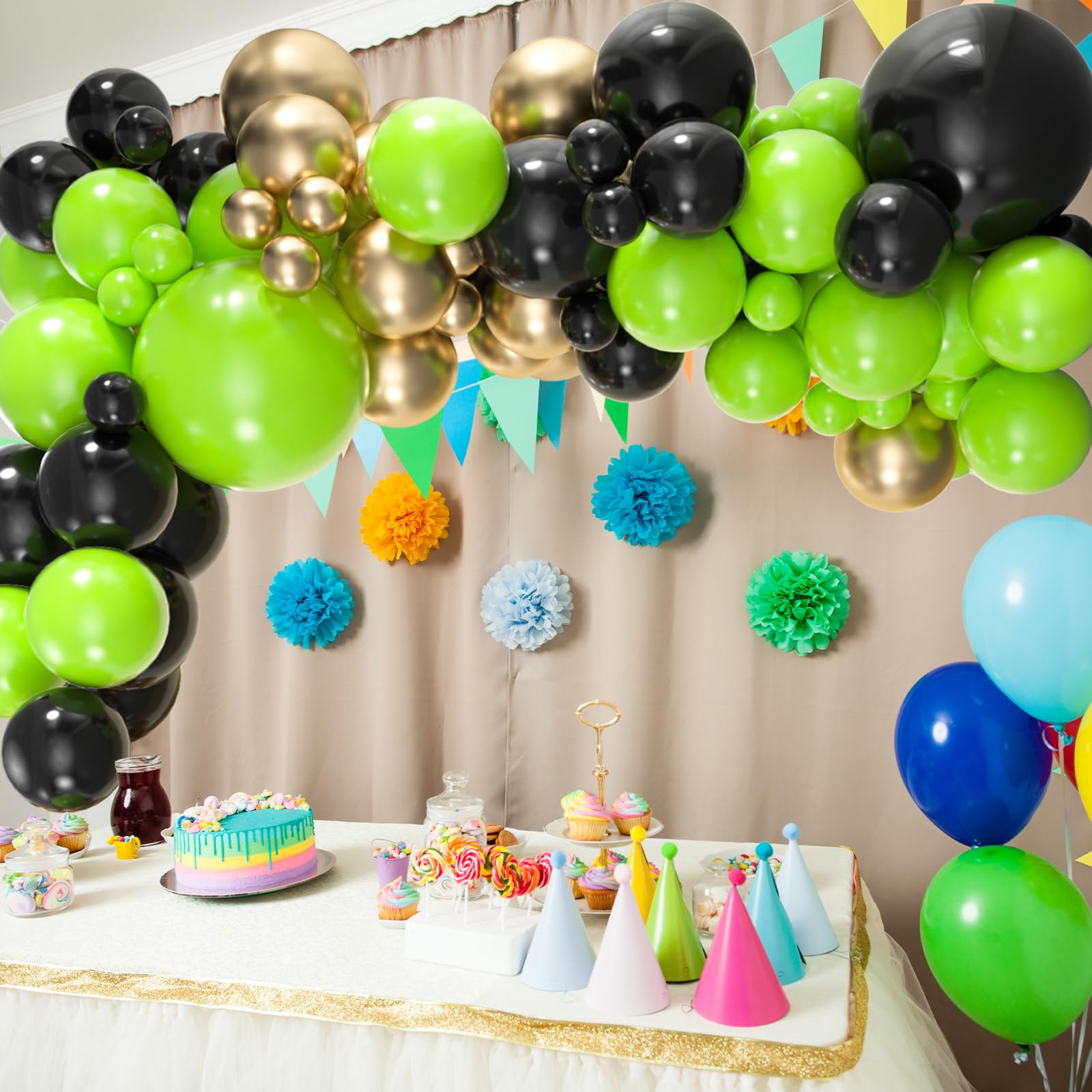 50pcs Balloons, 12inch Helium Quality Black Latex Balloons for Birthday Wedding Graduation