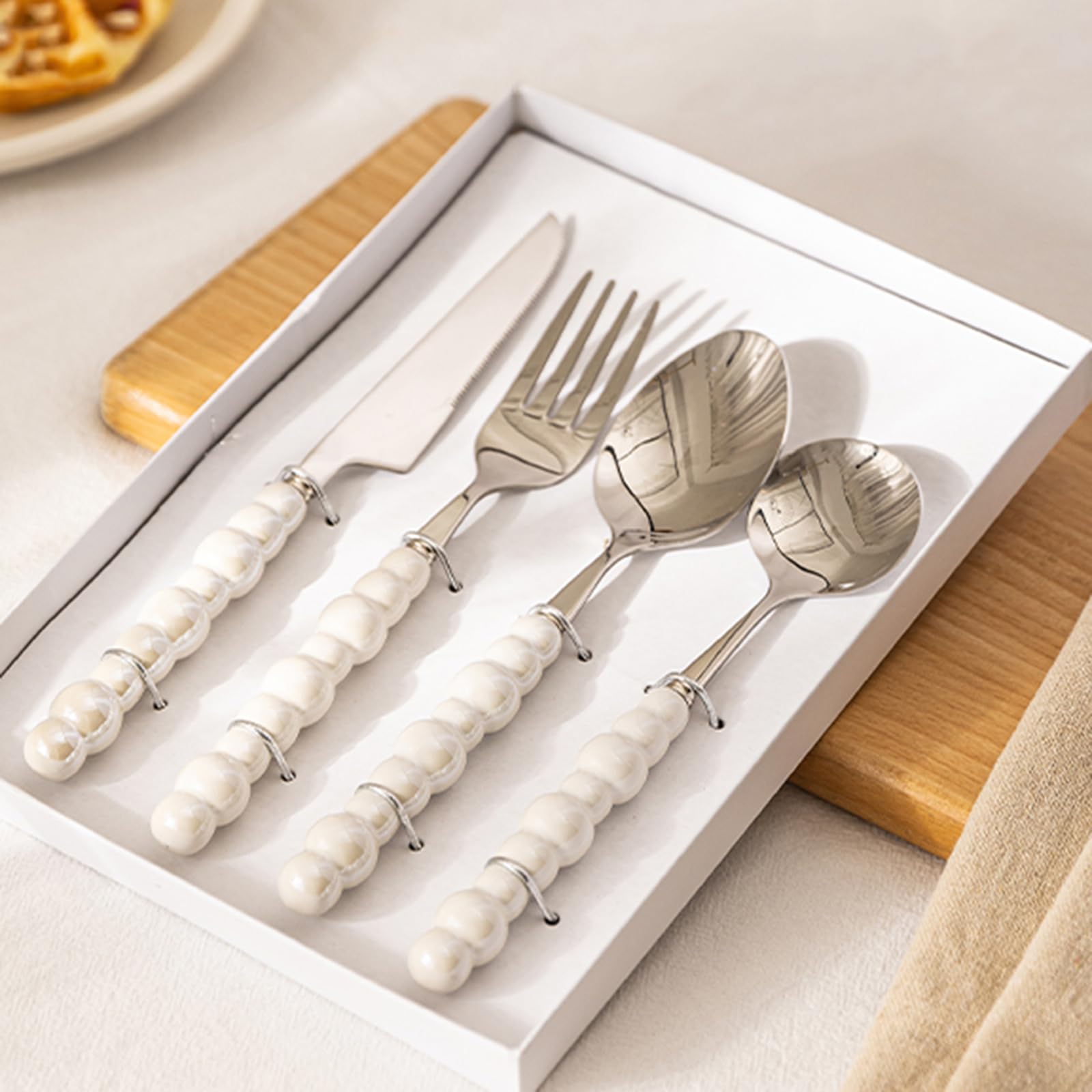 24-Piece Stainless Steel Flatware Set for 6 Guests