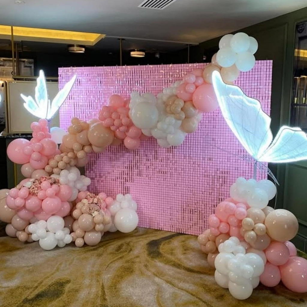 Shimmer Wall Backdrop, Square Sequin Shimmer Backdrop, Photo Backdrops for Birthday, Anniversary, Wedding, Graduation & Bachelorette Party Decoration