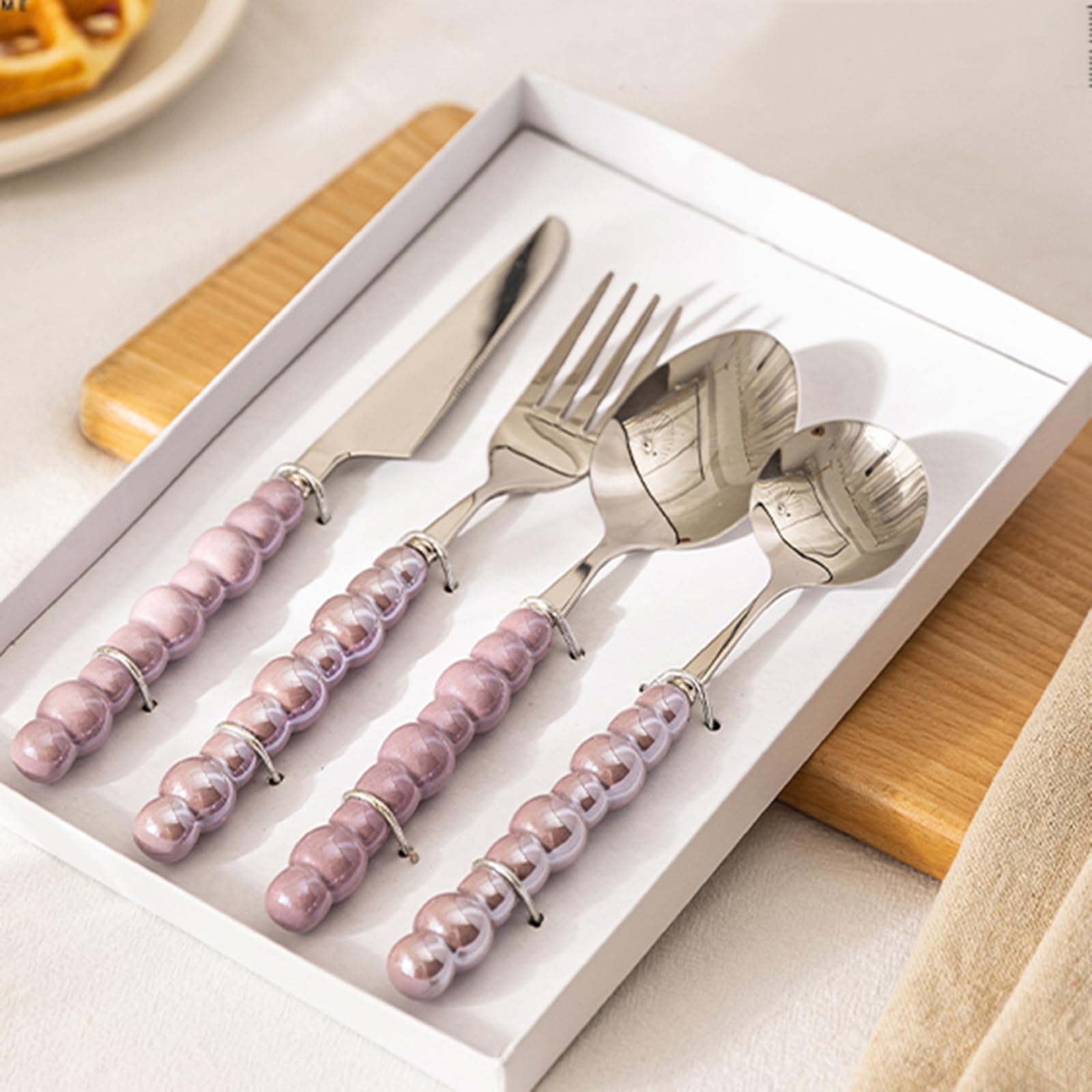 24-Piece Stainless Steel Flatware Set for 6 Guests