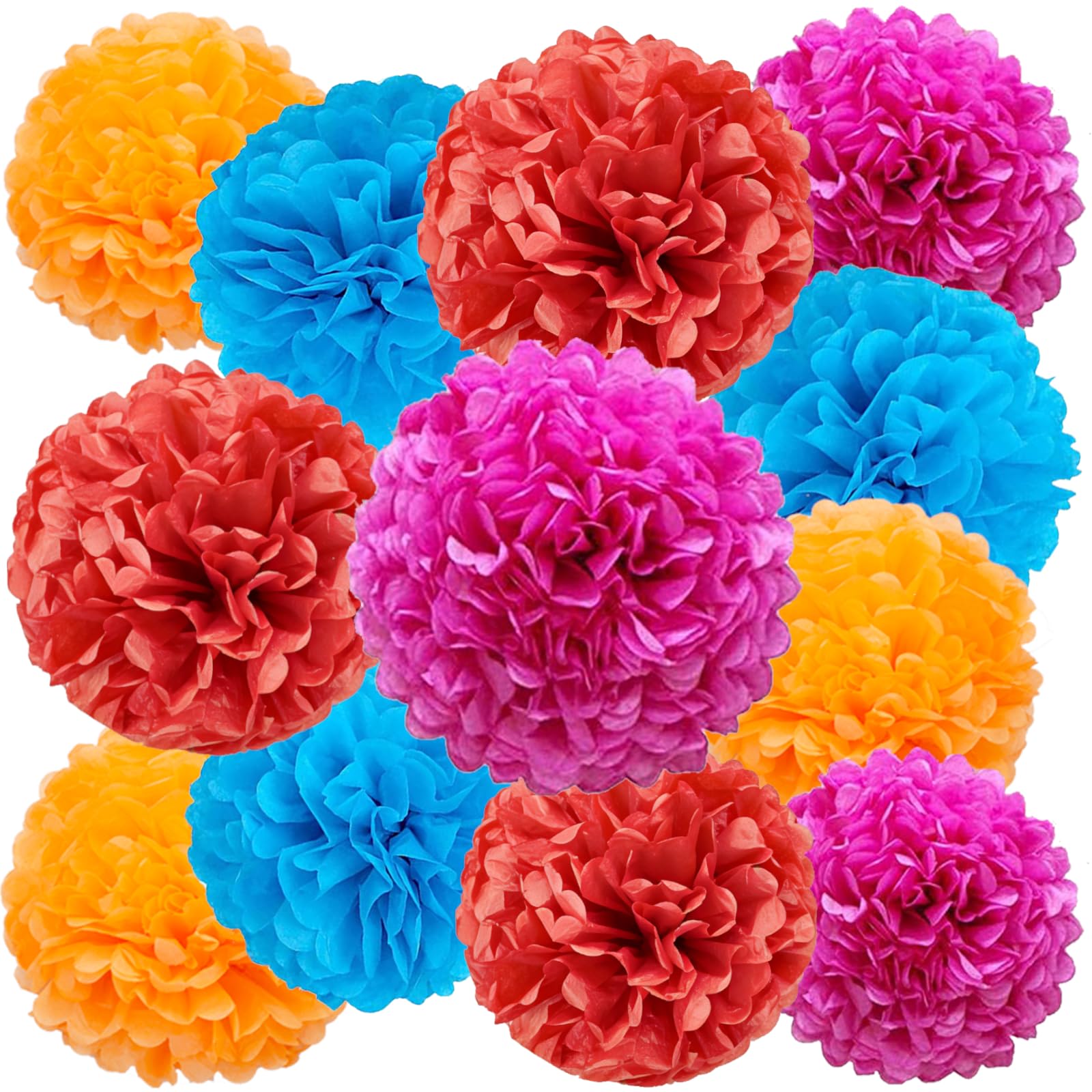 We Moment Hanging Tissue Paper Pom Poms for Party Ceiling Wall Tissue Flowers Decorations