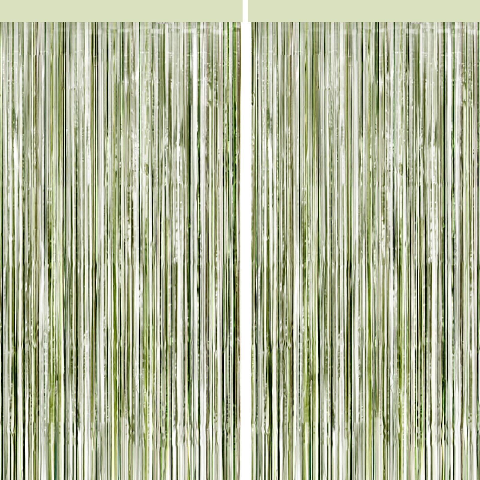 4-Pack Foil Fringe Curtain Backdrop for Parties