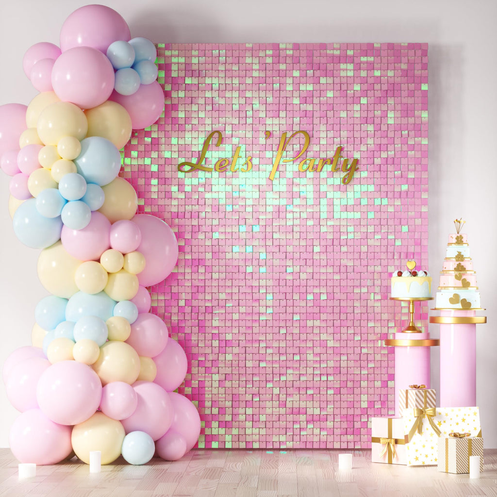 Shimmer Wall Backdrop, Square Sequin Shimmer Backdrop, Photo Backdrops for Birthday, Anniversary, Wedding, Graduation & Bachelorette Party Decoration