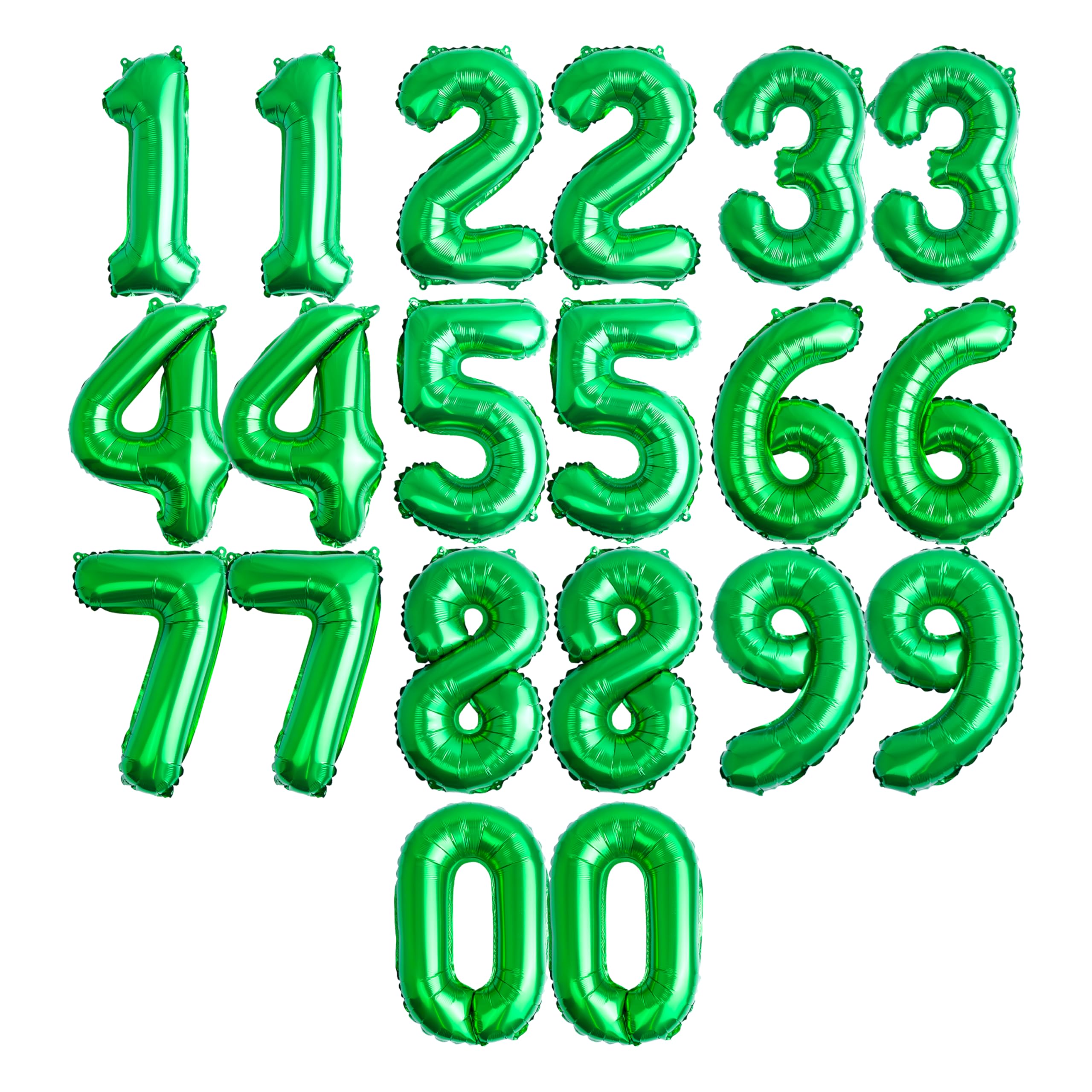 20-Piece 16-Inch Foil Number Balloon Set for Parties
