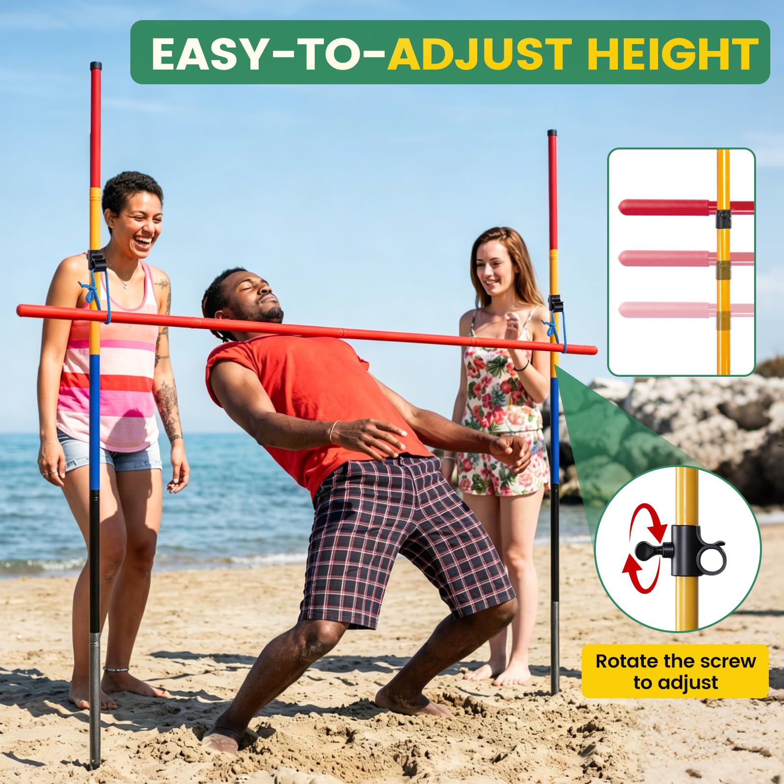 Heavy-Duty Metal Limbo Game Set for Outdoor Parties