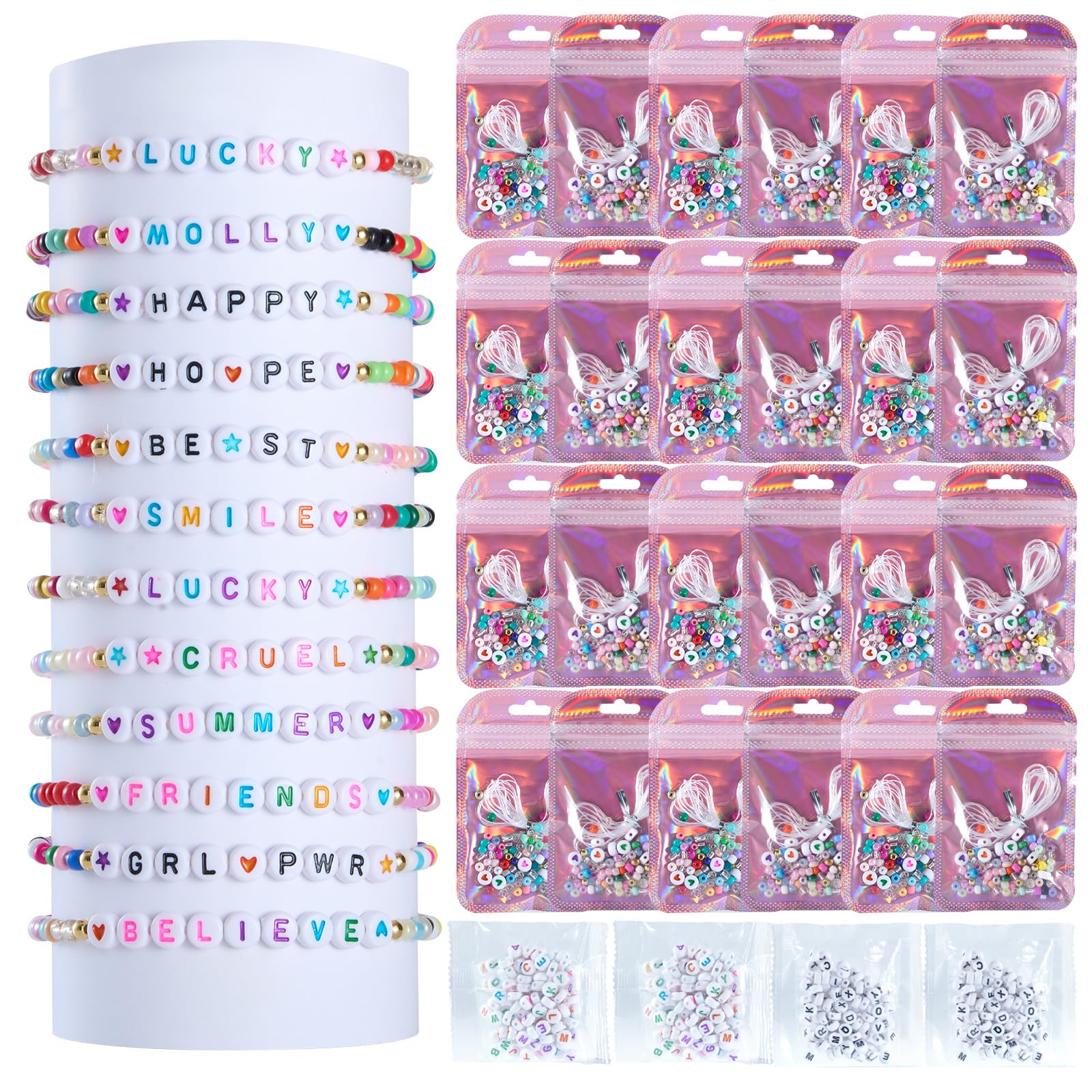 24-Set Friendship Bracelet Making Bead Craft Kit
