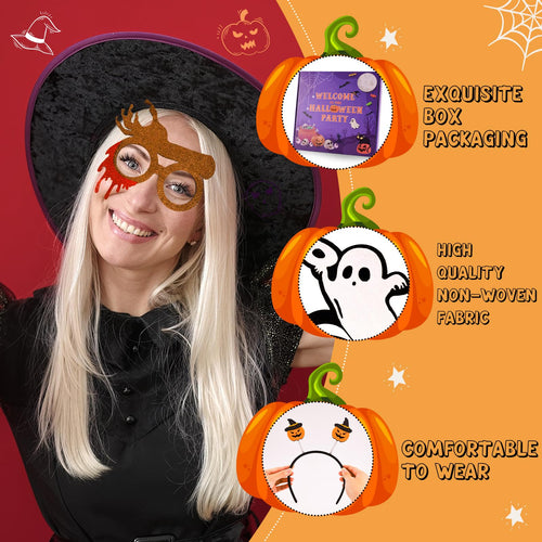 10-Piece Halloween Headband & Glasses Costume Set
