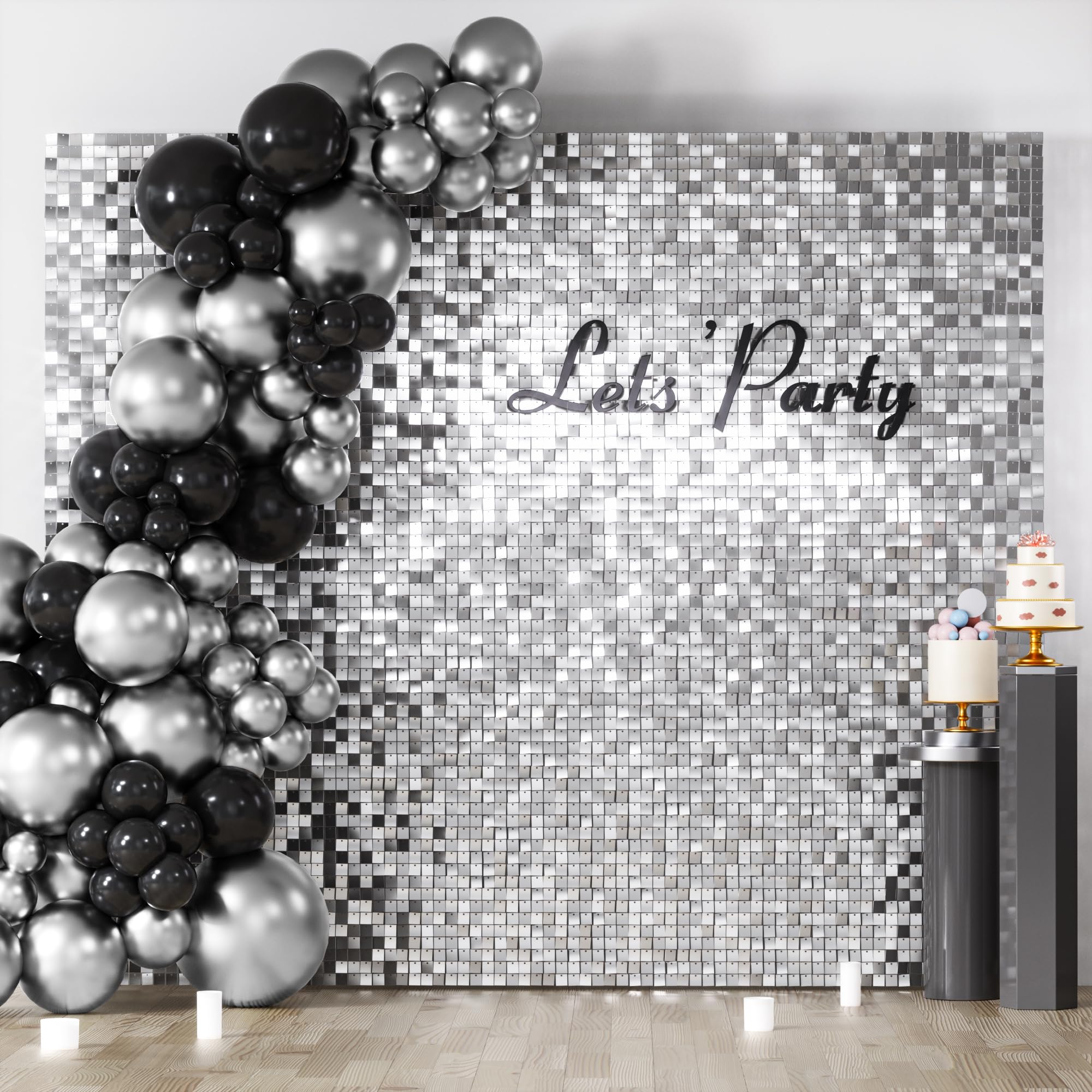 Square Sequin Shimmer Photo Backdrop for Parties & Events