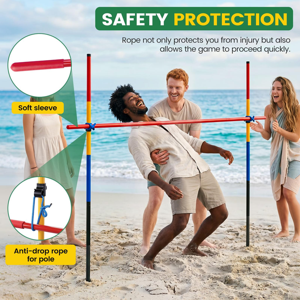 Heavy-Duty Metal Limbo Game Set for Outdoor Parties