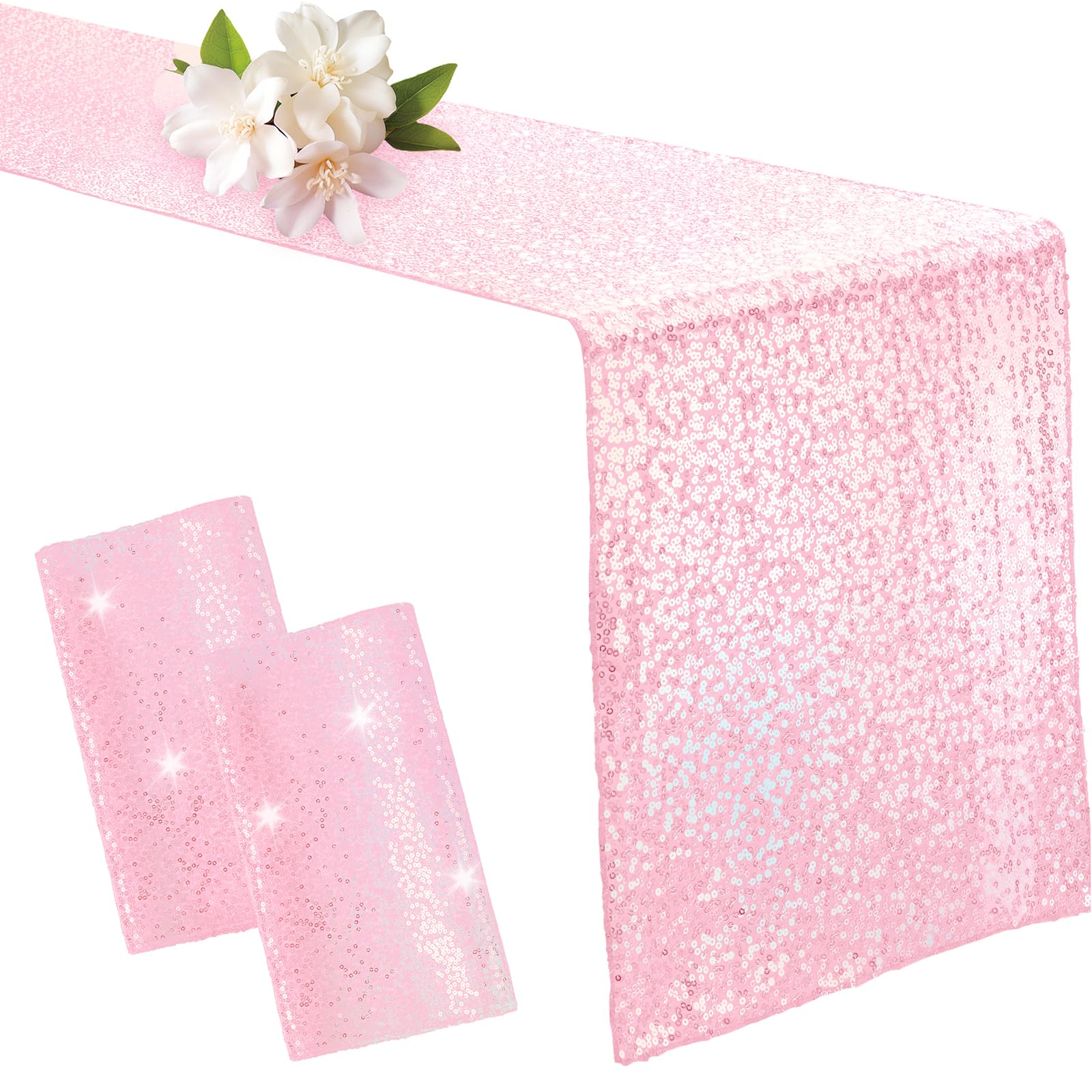 12 x 72-Inch Sequin Table Runner for Parties & Events