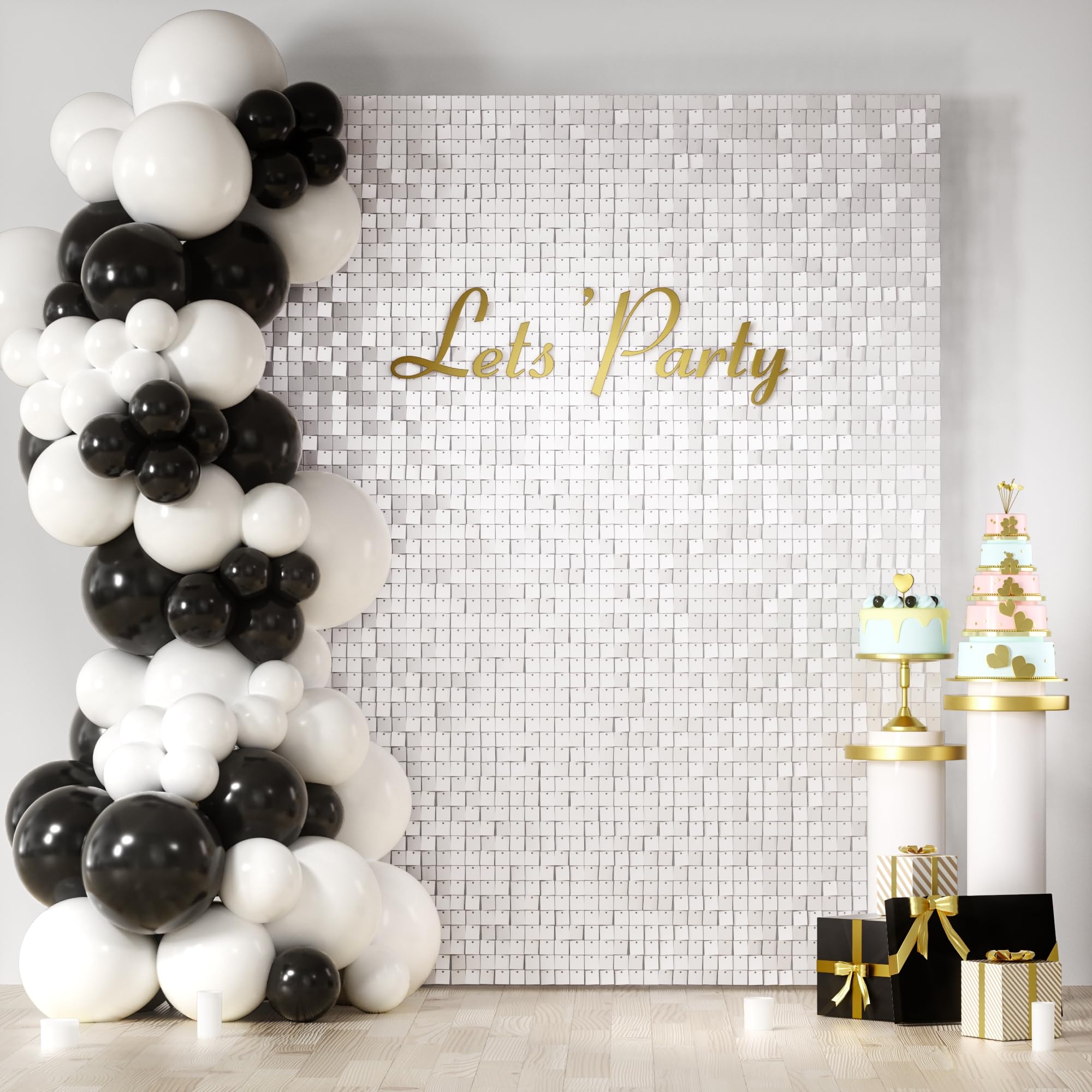 Square Sequin Shimmer Photo Backdrop for Parties & Events
