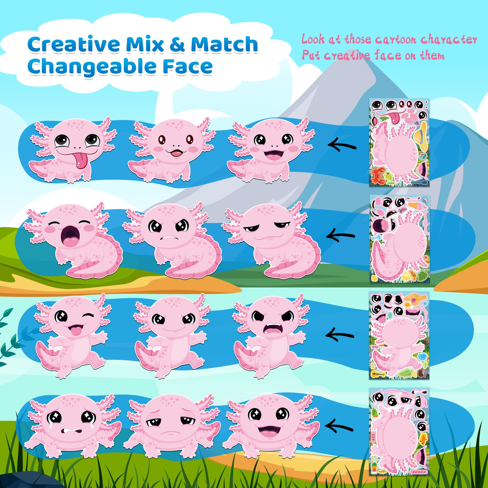 48-Sheet Make-Your-Own Face Sticker Activity Kit