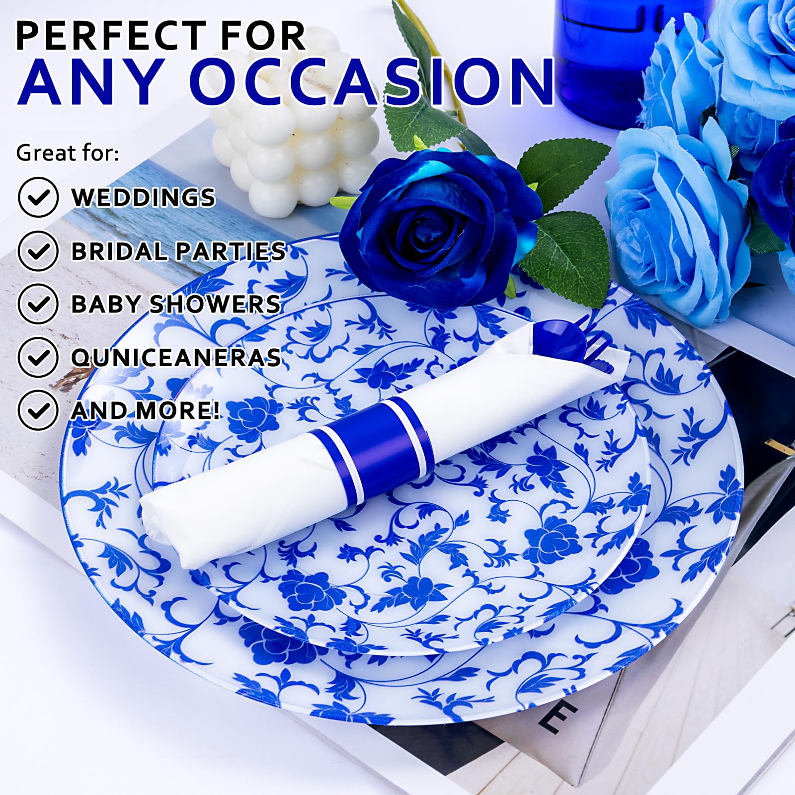 Pre-Rolled Plastic Silverware Set for Parties & Events