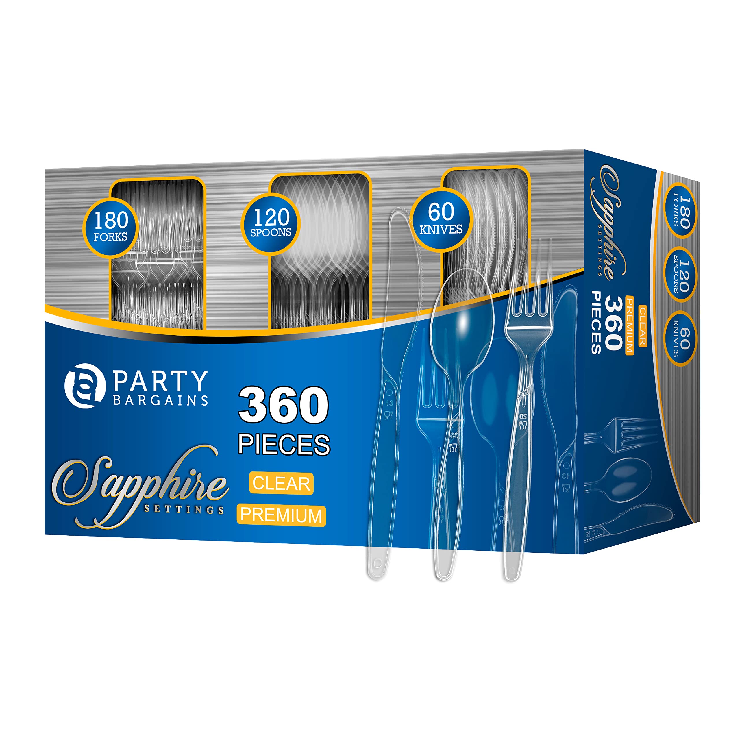 Disposable Plastic Forks, Spoons & Knives Cutlery Set