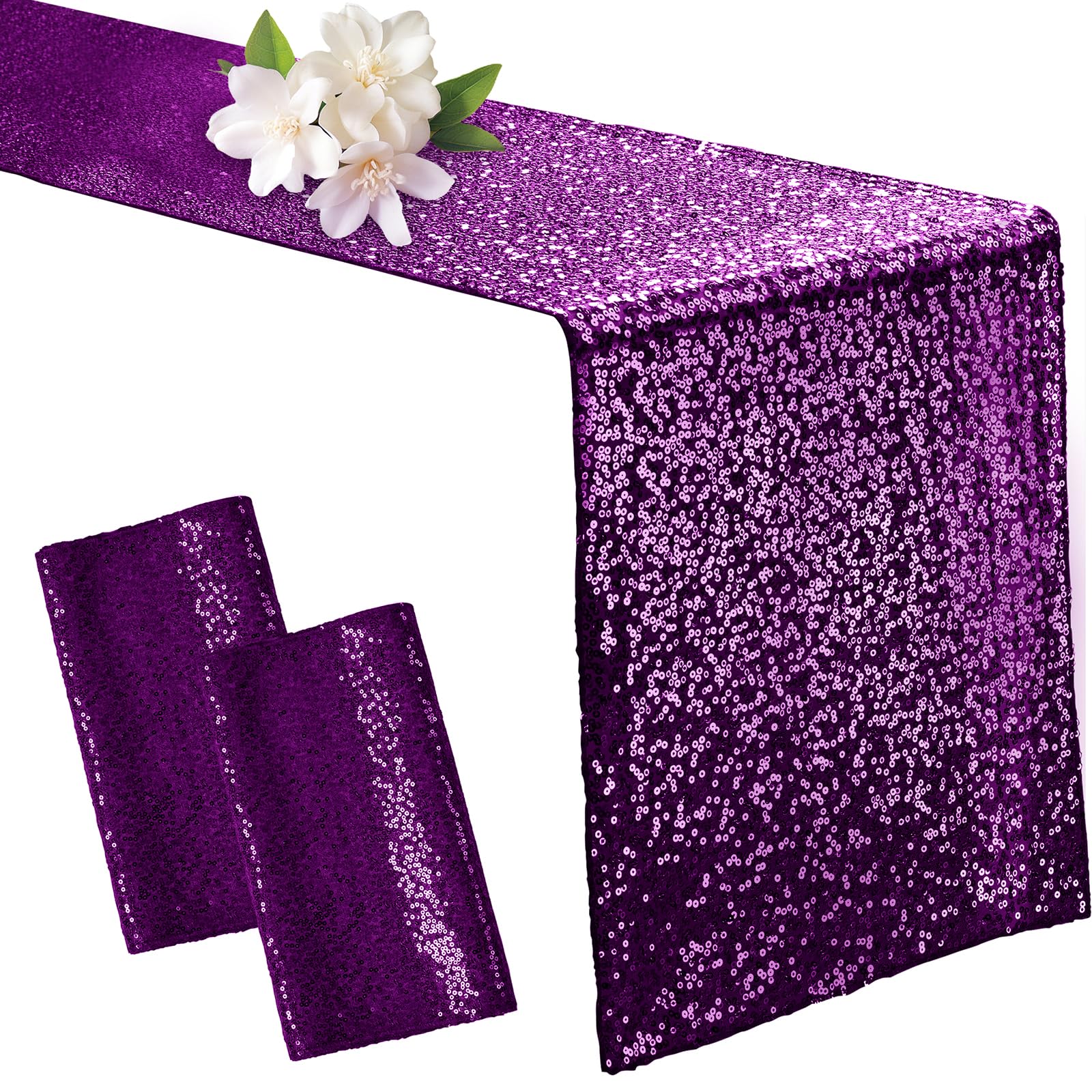 12 x 72-Inch Sequin Table Runner for Parties & Events