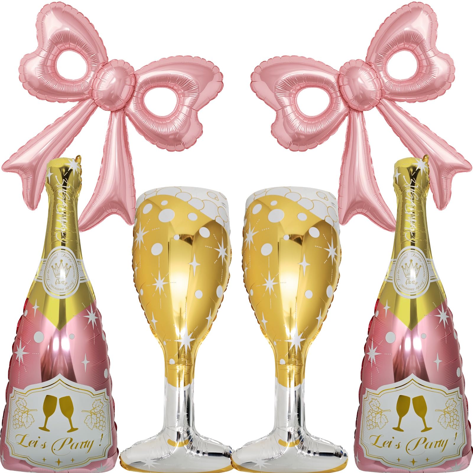 Giant Rose Gold Champagne Bottle Foil Balloon for Parties