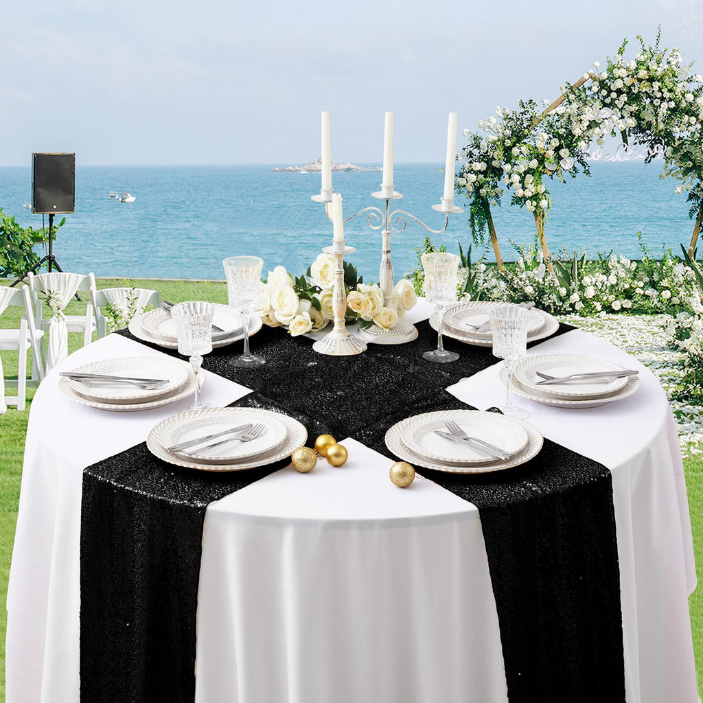 12 x 72-Inch Sequin Table Runner for Parties & Events