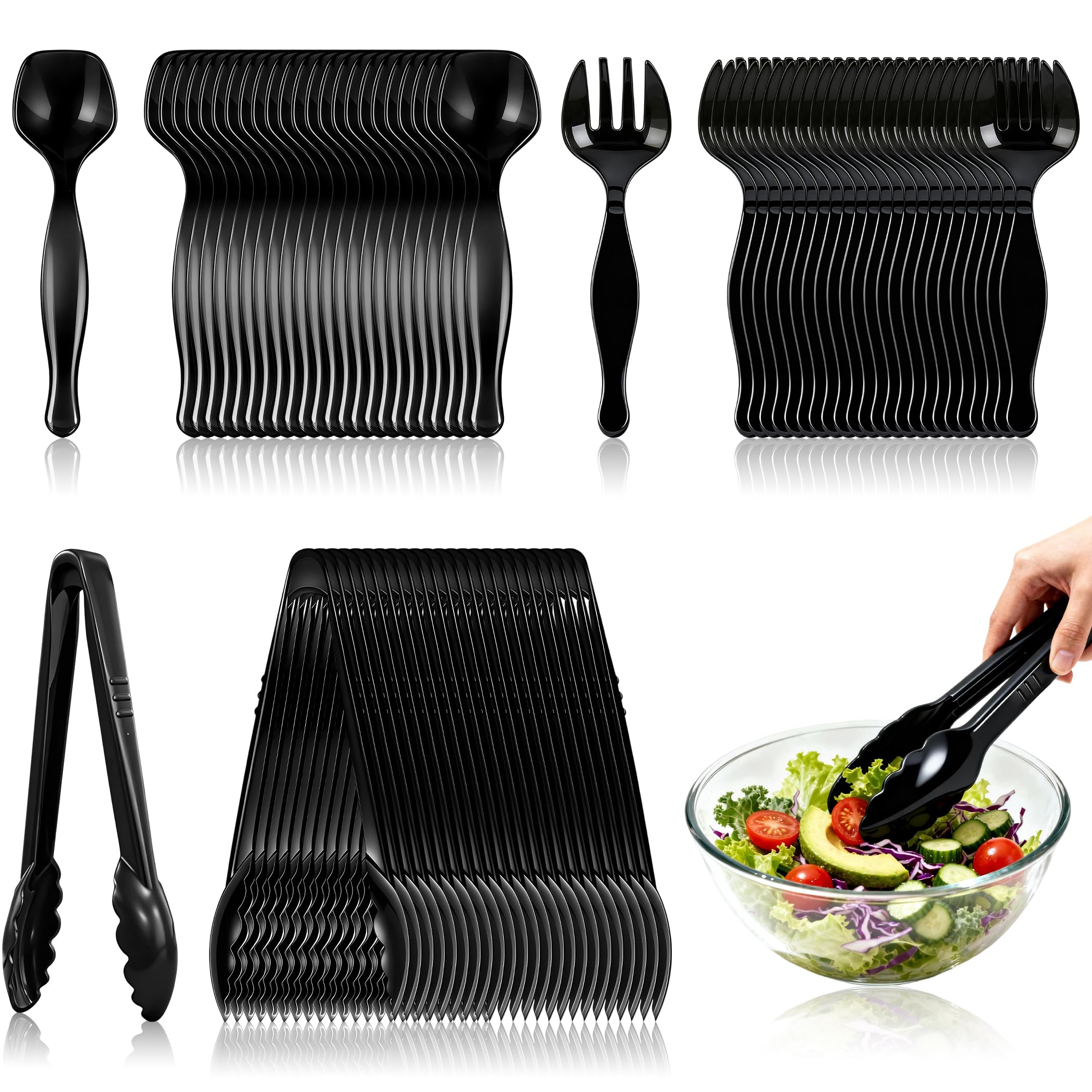 Heavy-Duty Disposable Serving Utensil Set for Buffets