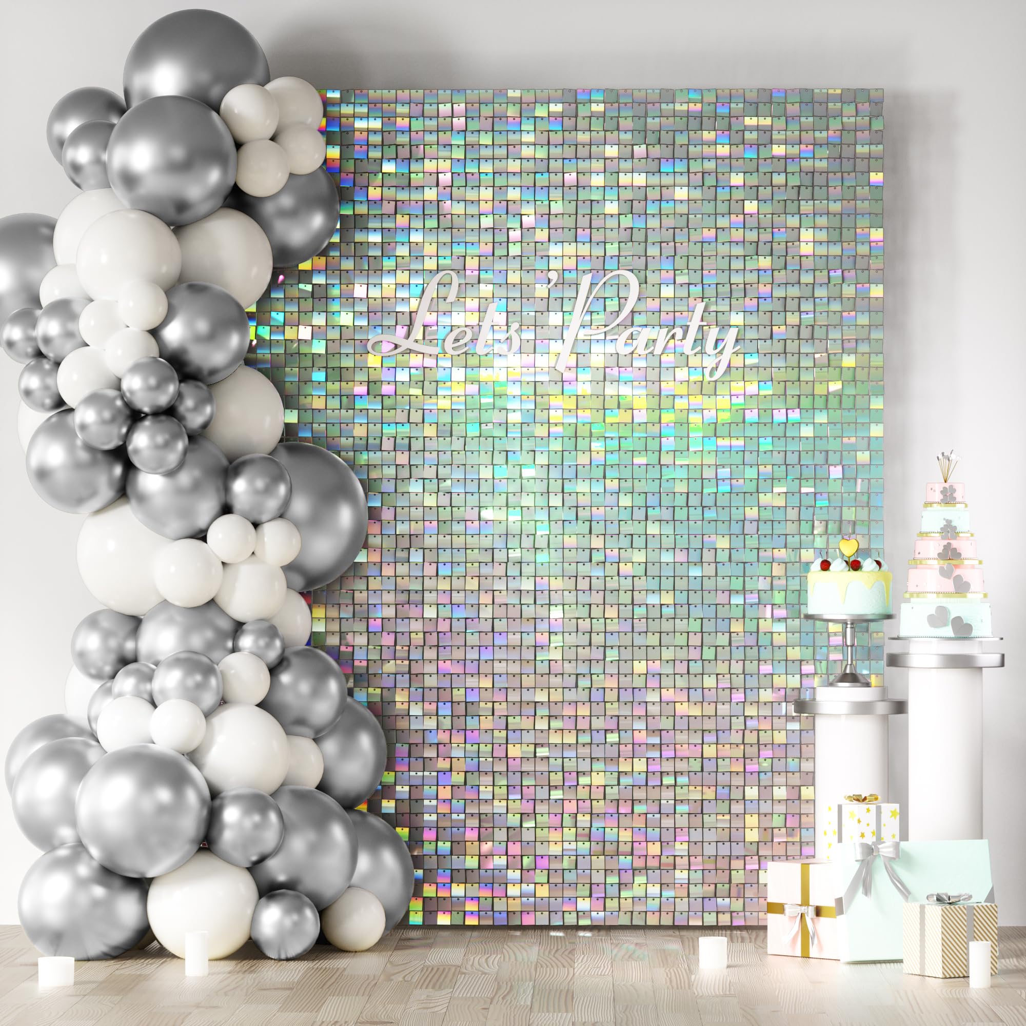 Square Sequin Shimmer Photo Backdrop for Parties & Events