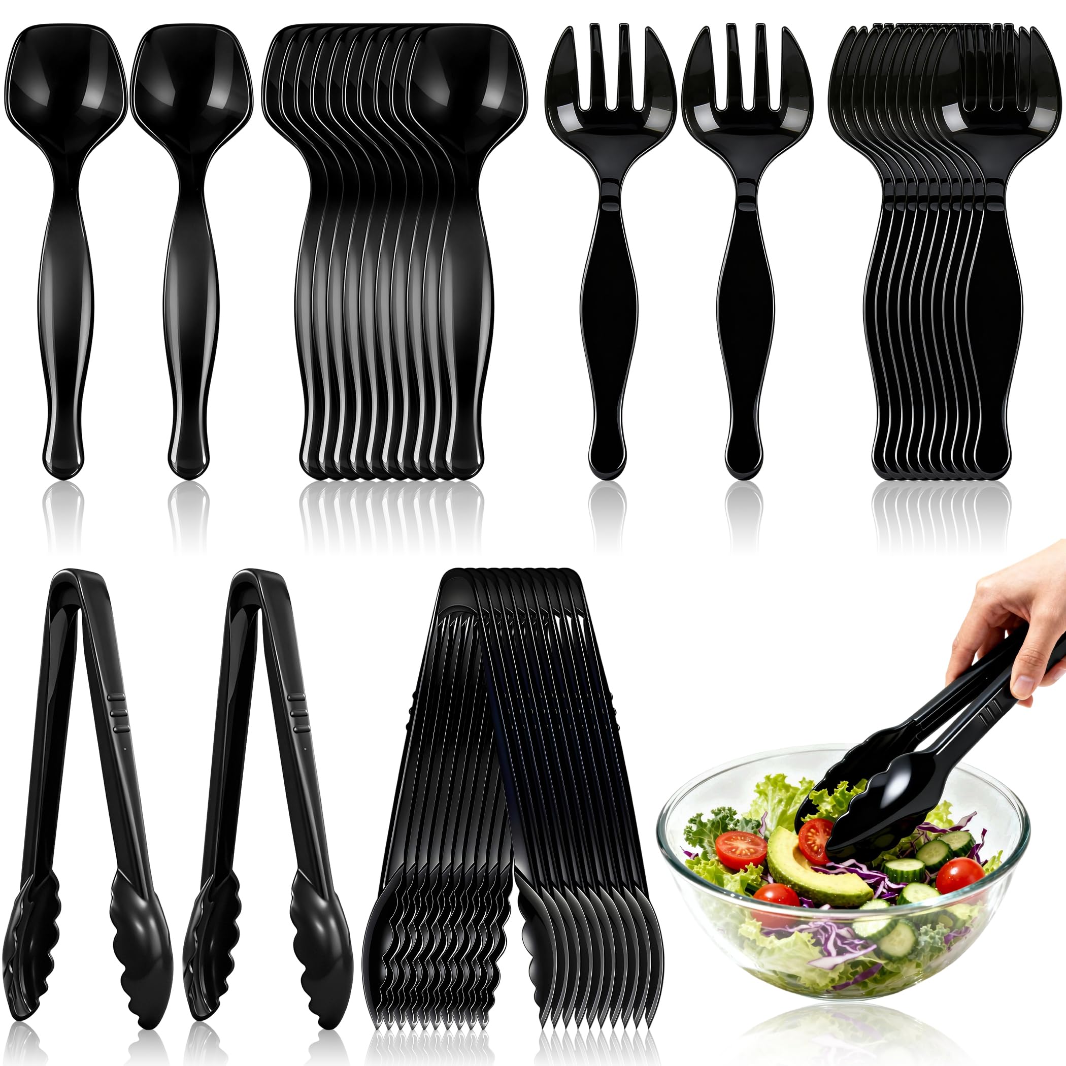 Heavy-Duty Disposable Serving Utensil Set for Buffets