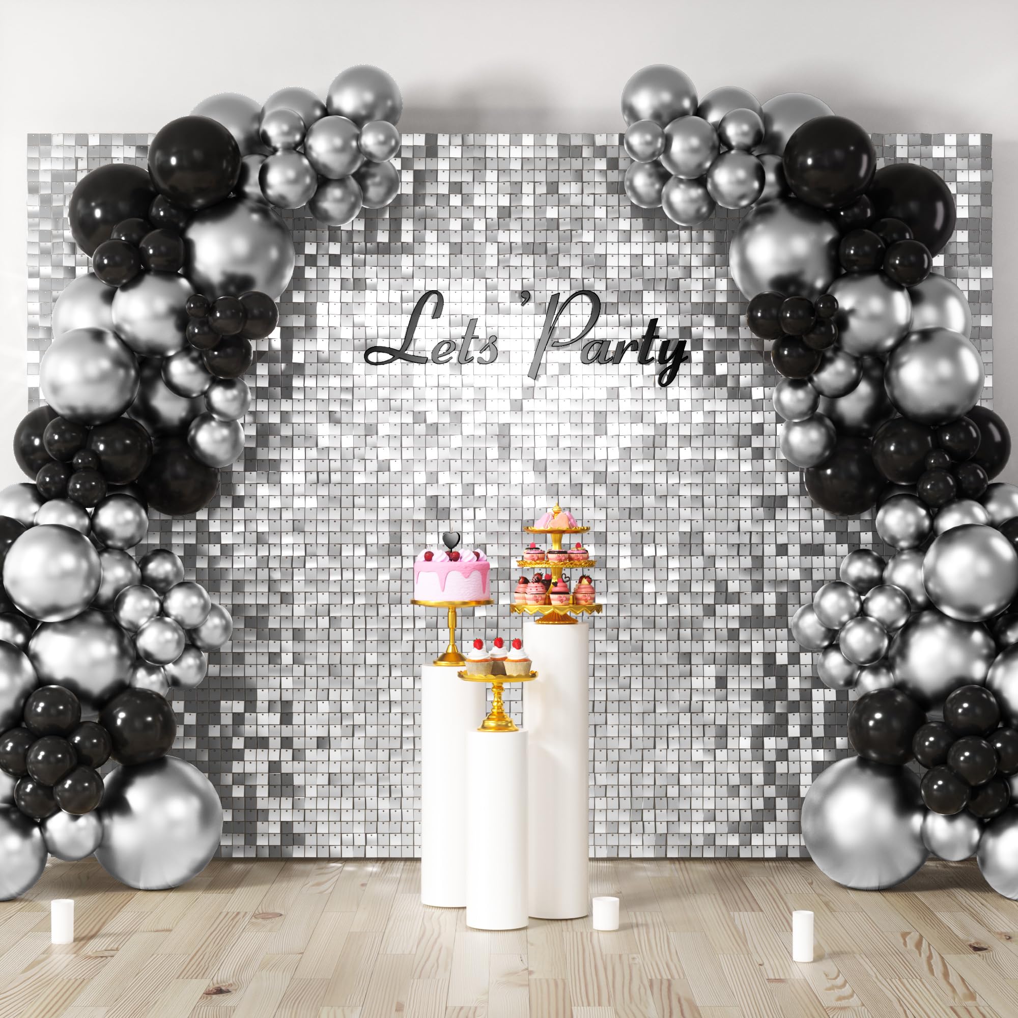 Square Sequin Shimmer Photo Backdrop for Parties & Events