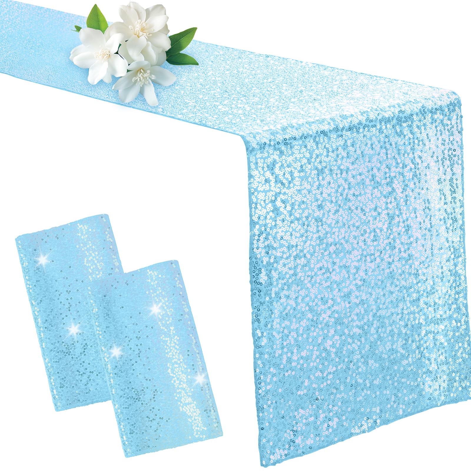 12 x 72-Inch Sequin Table Runner for Parties & Events