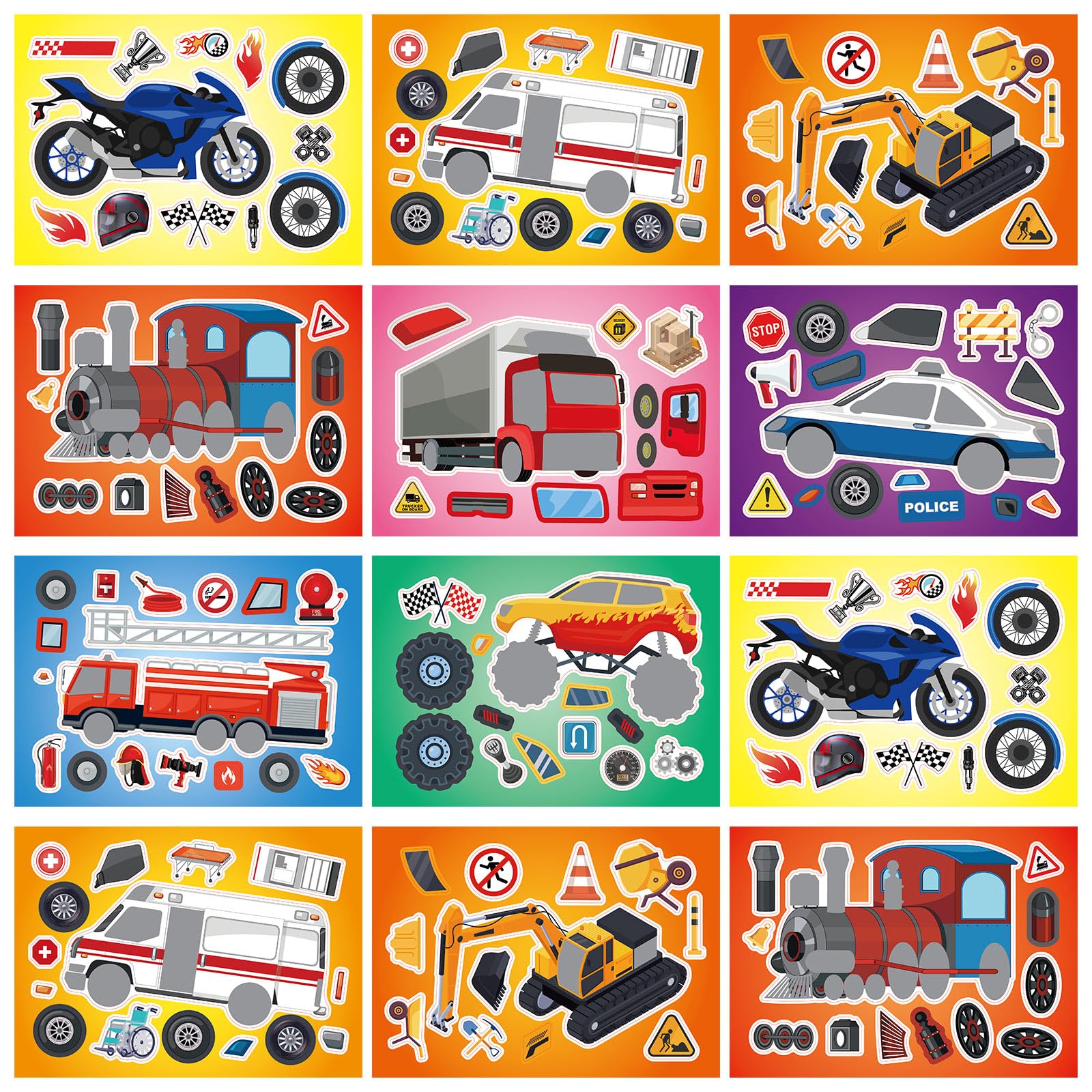 24-Sheet Make-Your-Own Face Sticker Activity Kit