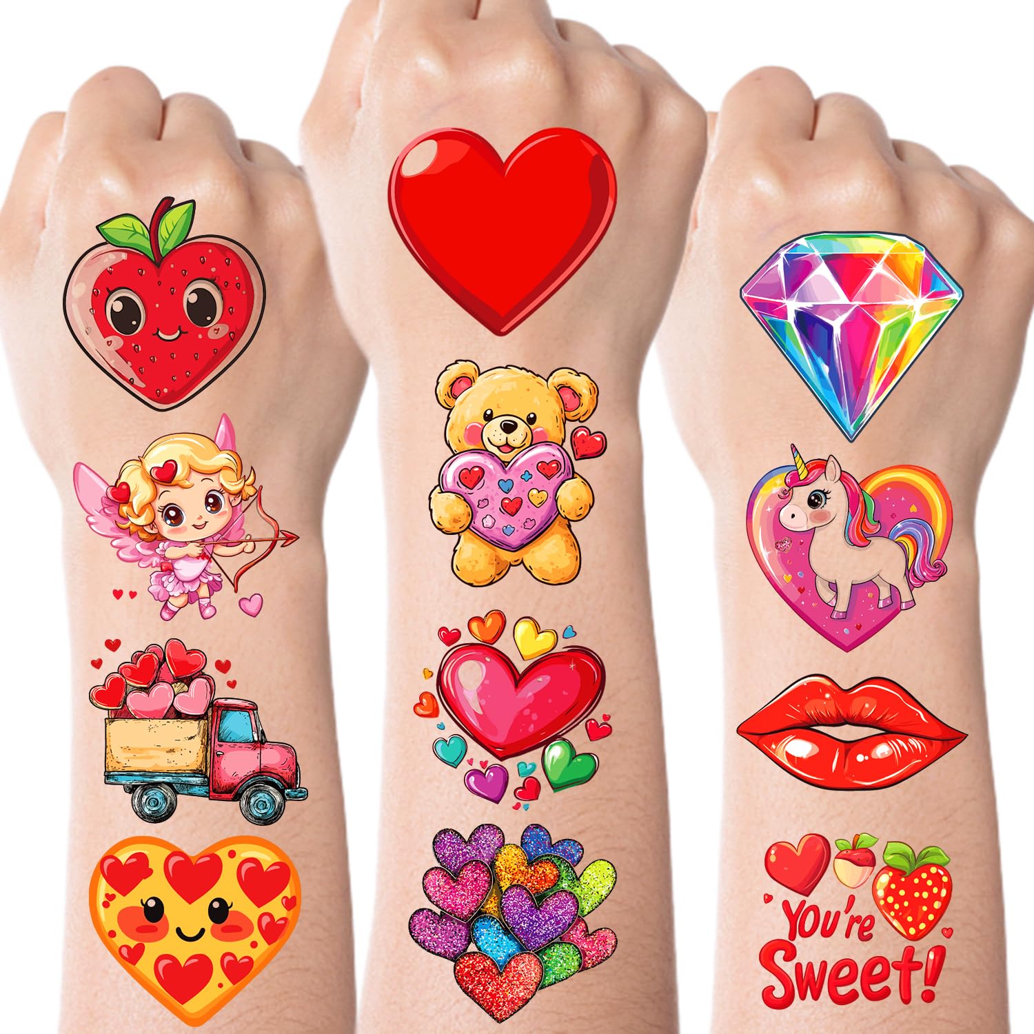 102-Style Tropical Luau Temporary Tattoo Party Pack