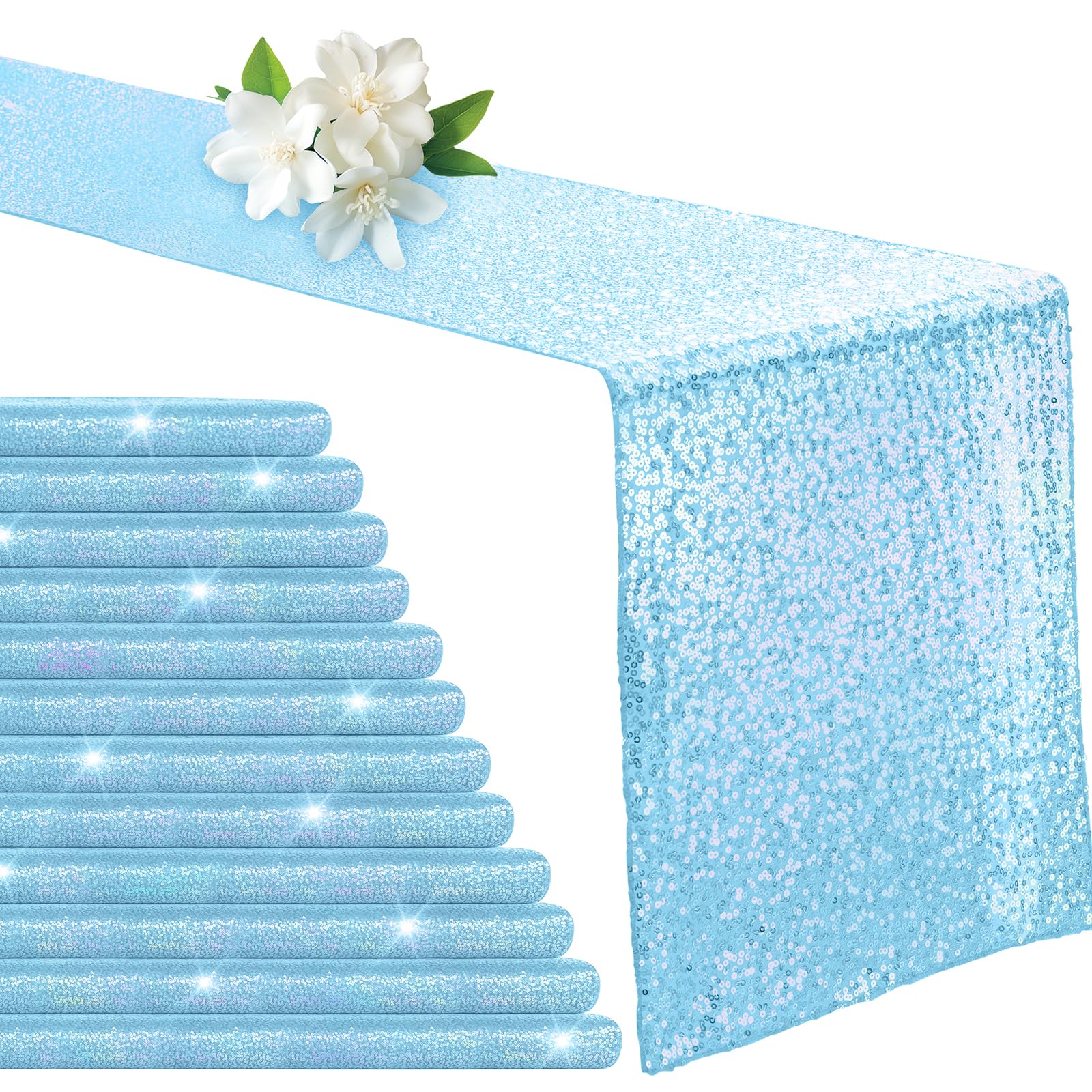 12 x 72-Inch Sequin Table Runner for Parties & Events