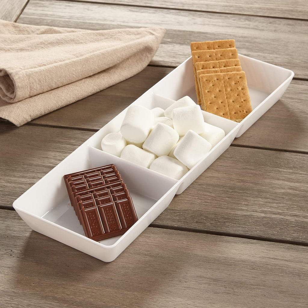 US Acrylic Avant Divided Serving Trays for Parties