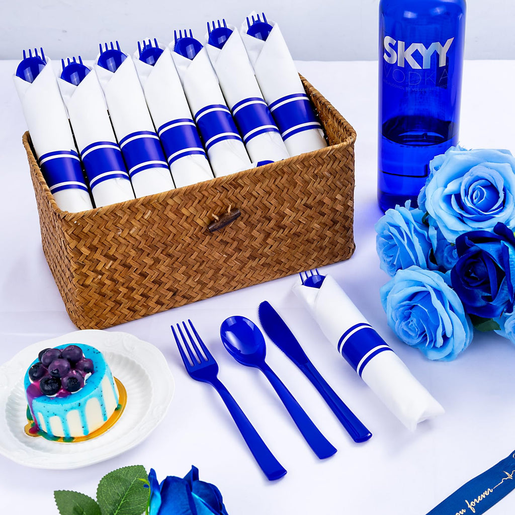 Pre-Rolled Plastic Silverware Set for Parties & Events