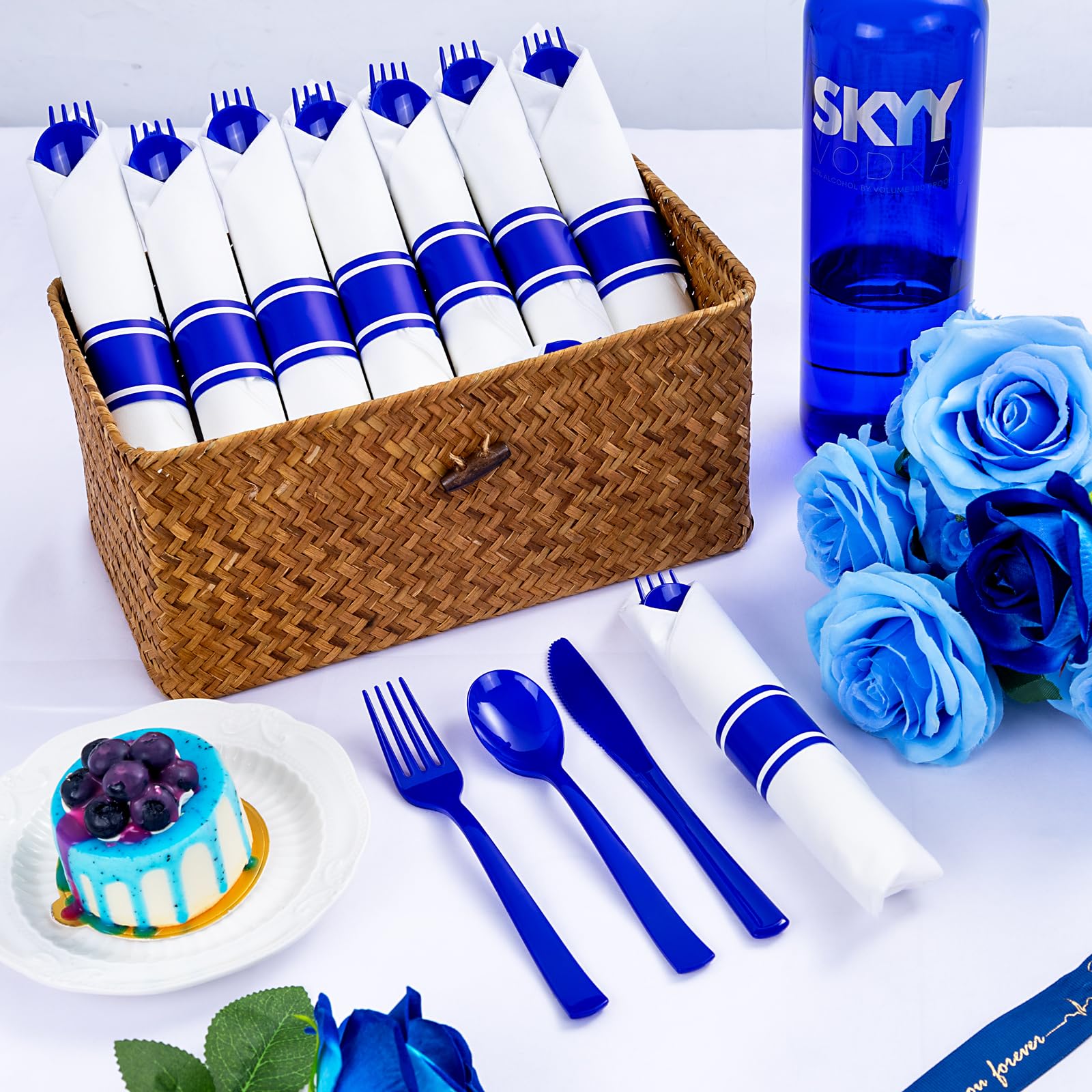 Pre-Rolled Plastic Silverware Set for Parties & Events