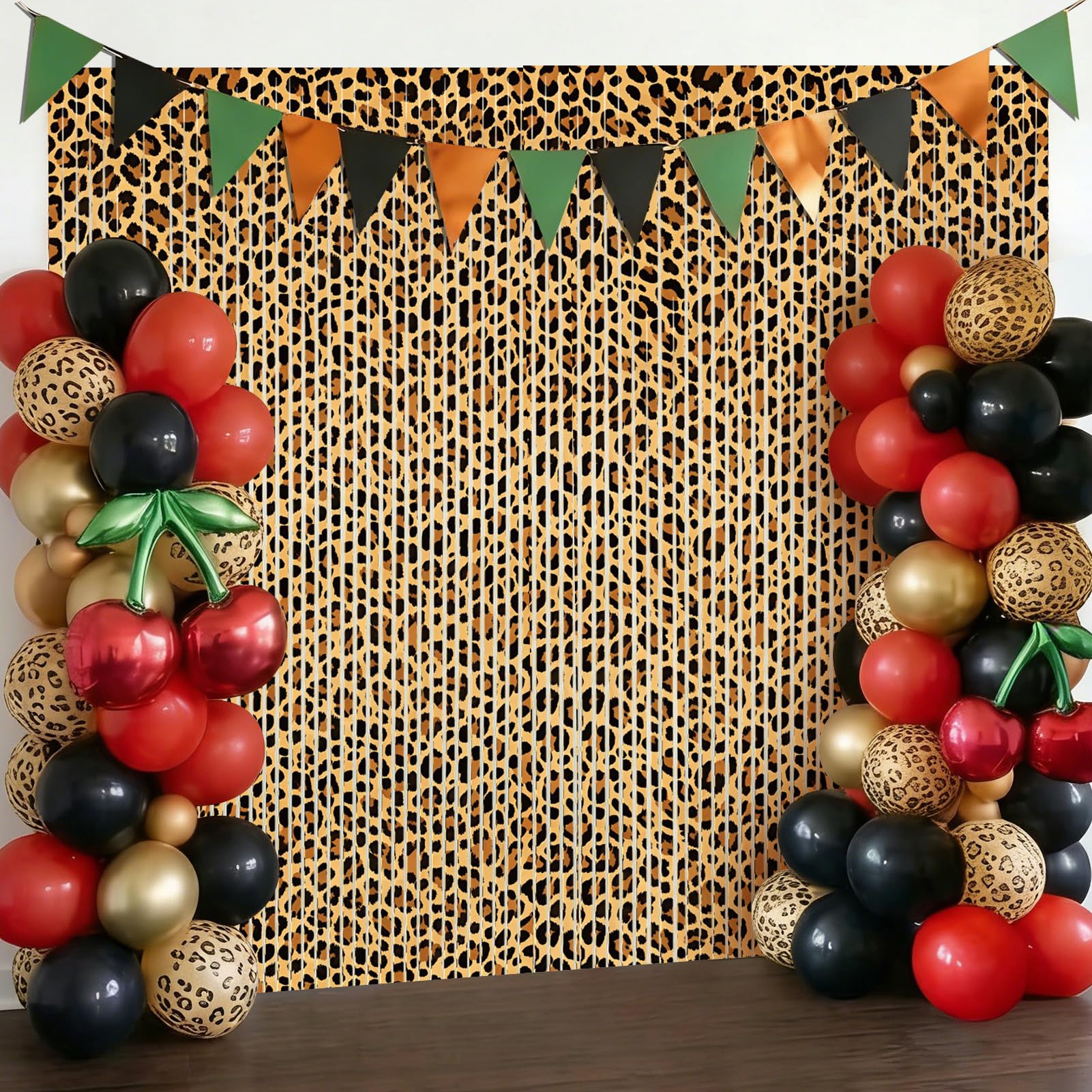 4-Pack Foil Fringe Curtain Backdrop for Parties