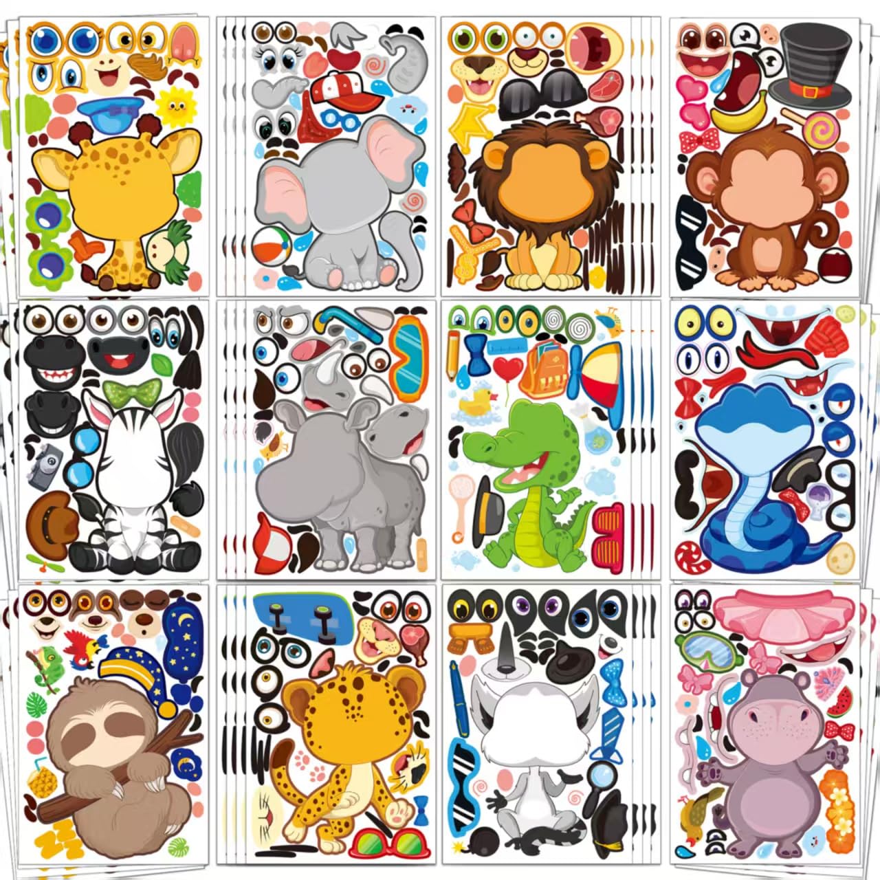 48-Sheet Make-Your-Own Face Sticker Activity Kit