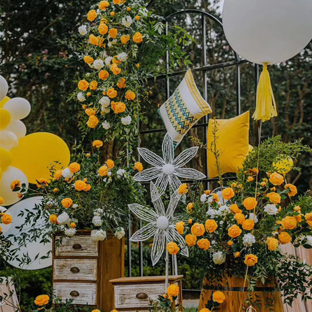 GFAZXDS Wedding Ceremony Backdrop Stand Kit-2 Pcs Reusable Metal Black Bracket,Balloon Arch Frame,Outdoor/Indoor Garden Plants Decoration Stand For Weddin,Birthday Party,Size:7.2x3.Ft&5.9x2.Ft