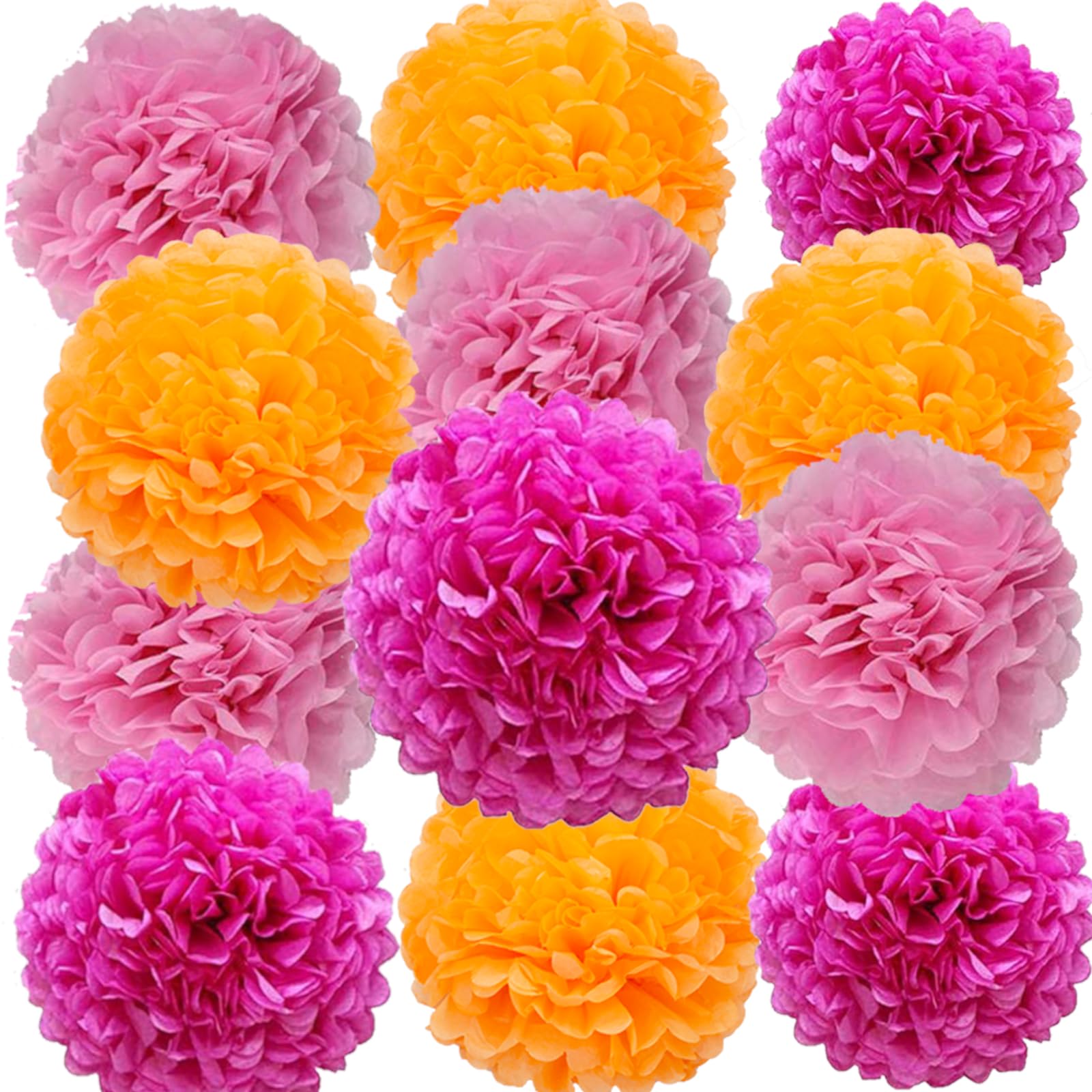 Hanging Tissue Paper Pom Pom Decorations for Parties