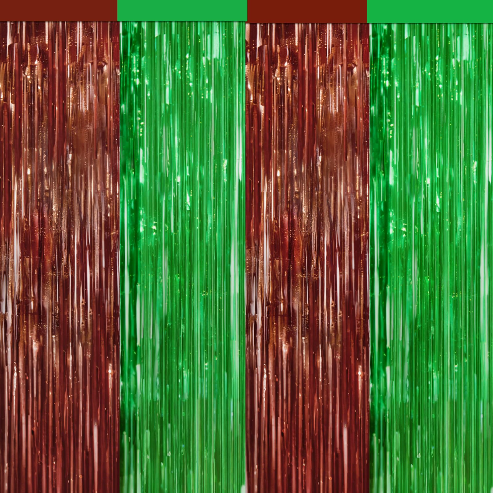 4-Pack Foil Fringe Curtain Backdrop for Parties