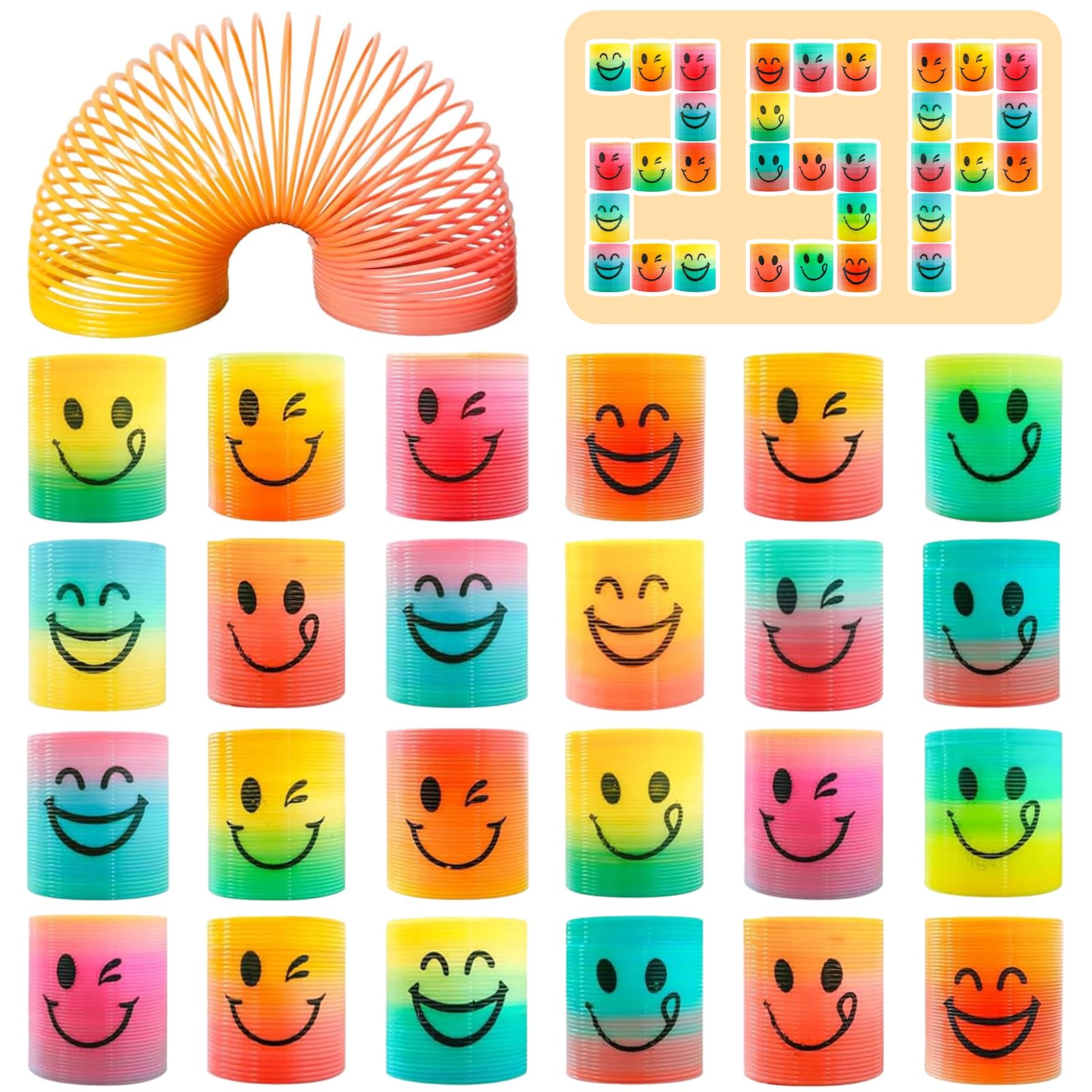Colorful Mini Spring Toy Party Favor Pack for Kids