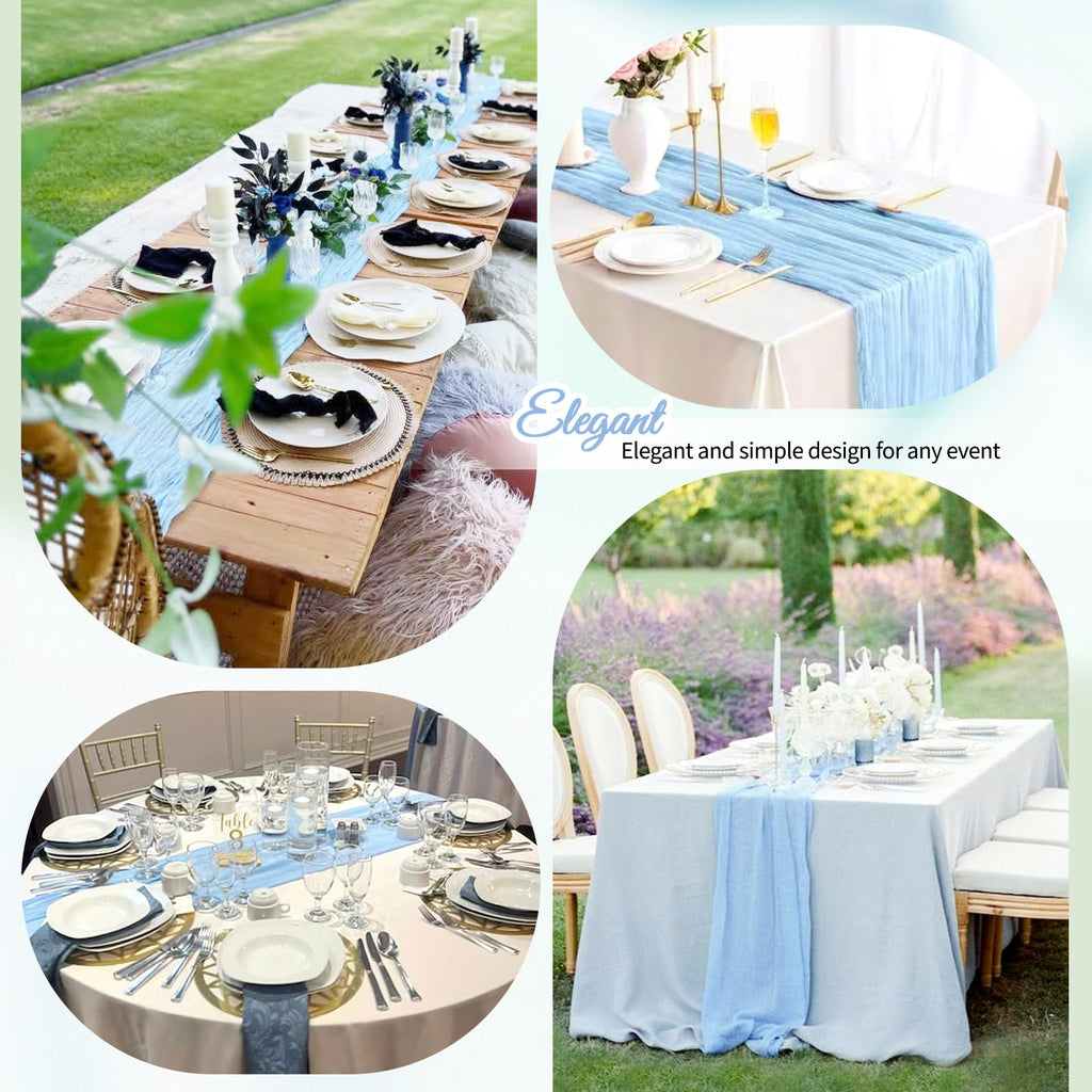 20 x 120-Inch Semi-Sheer Gauze Table Runner